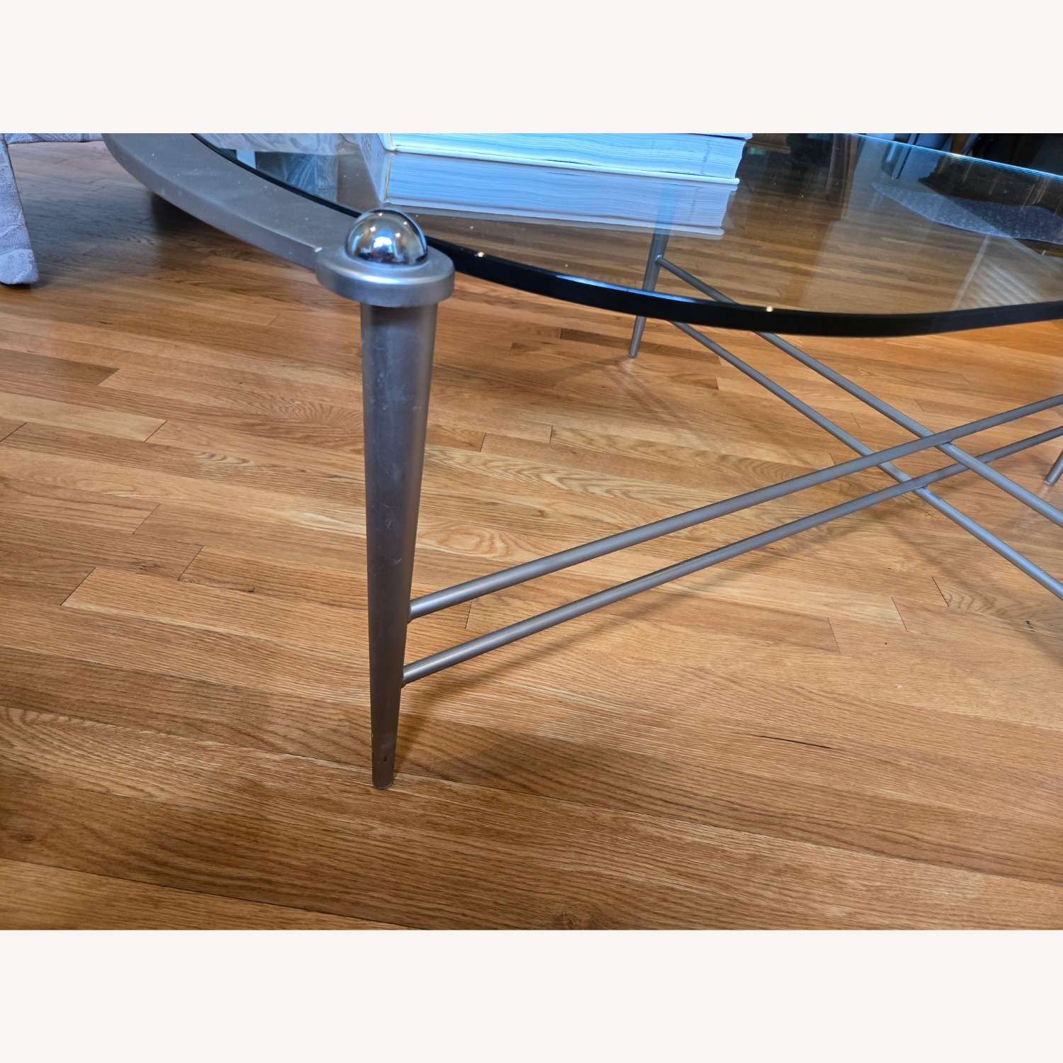 Glass Kidney Shaped Coffee Table - image-4