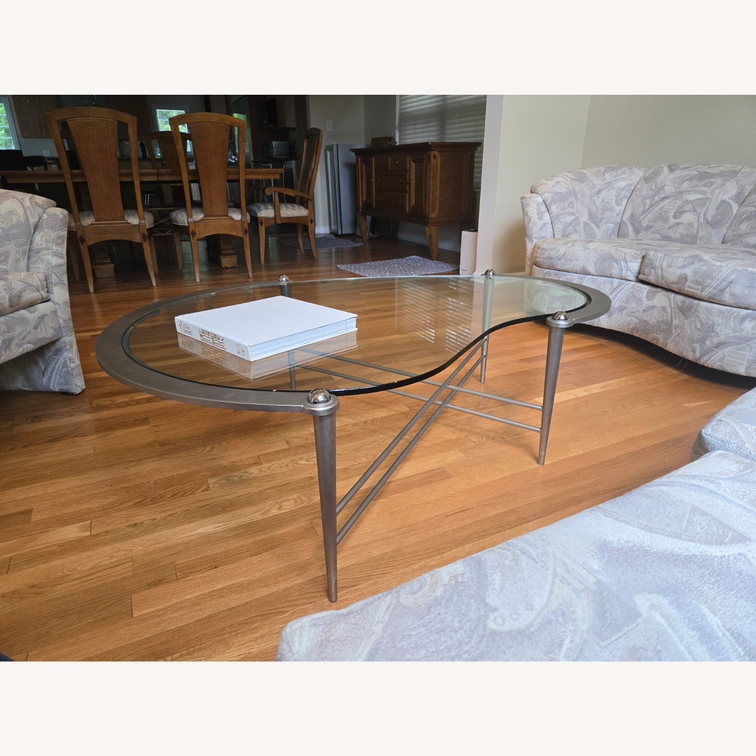 Glass Kidney Shaped Coffee Table - image-6