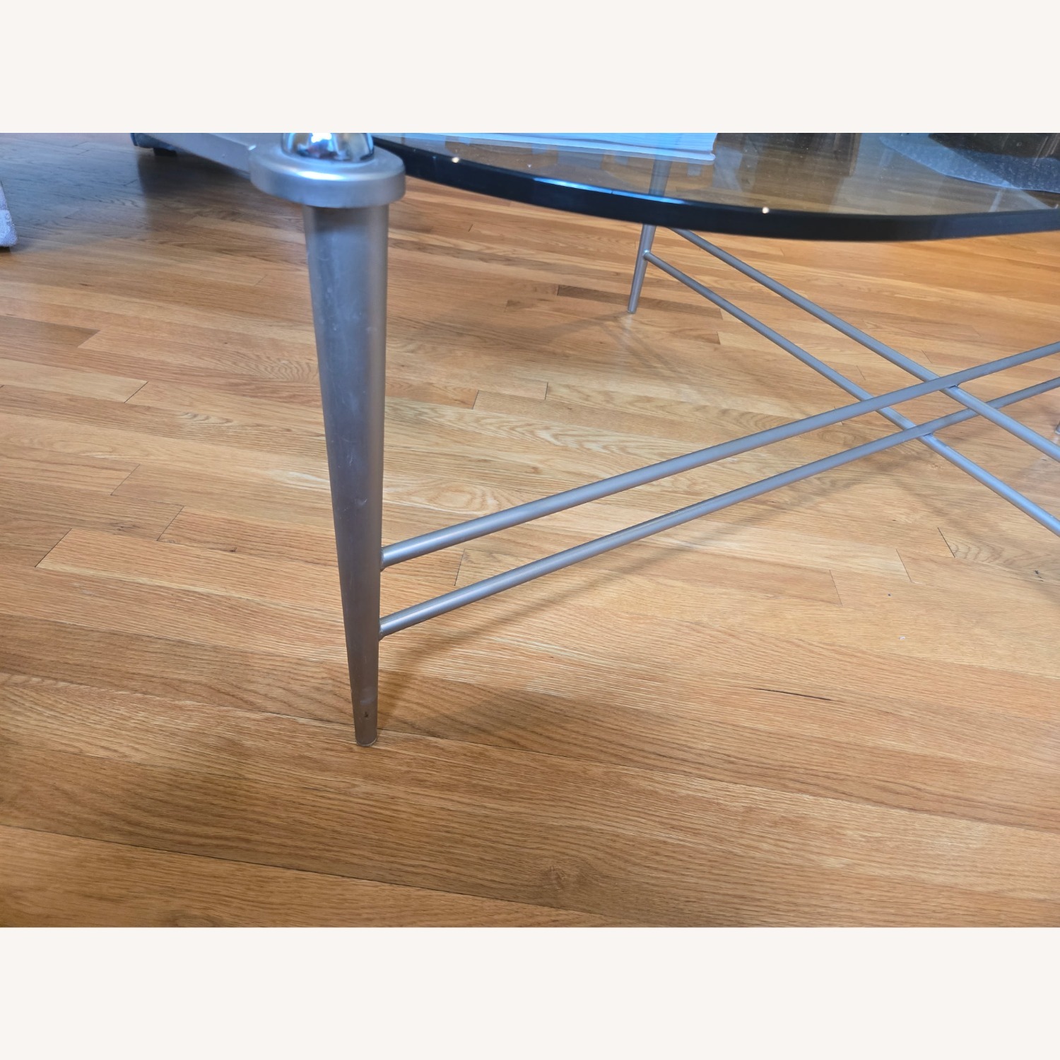 Glass Kidney Shaped Coffee Table - image-3