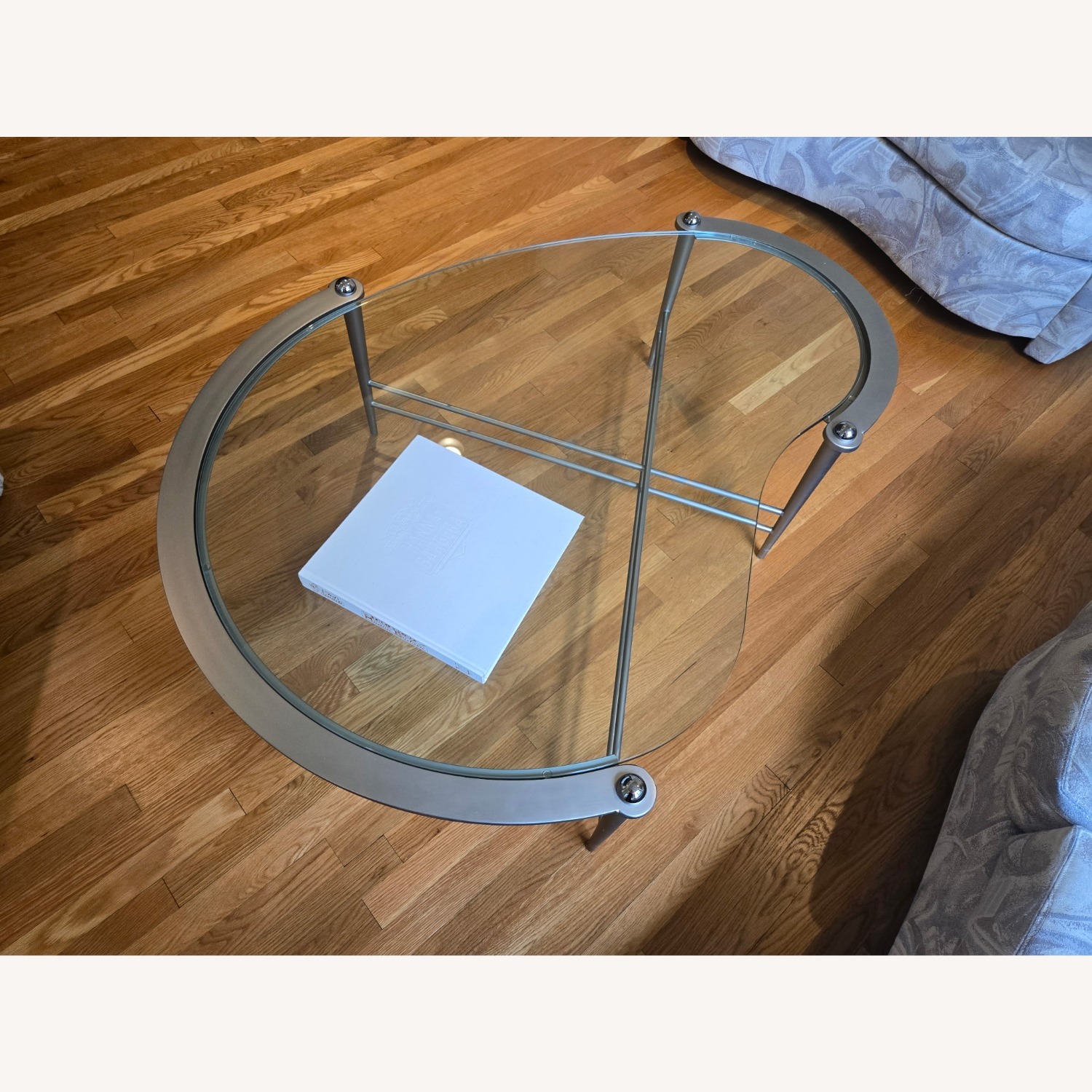 Glass Kidney Shaped Coffee Table - image-5