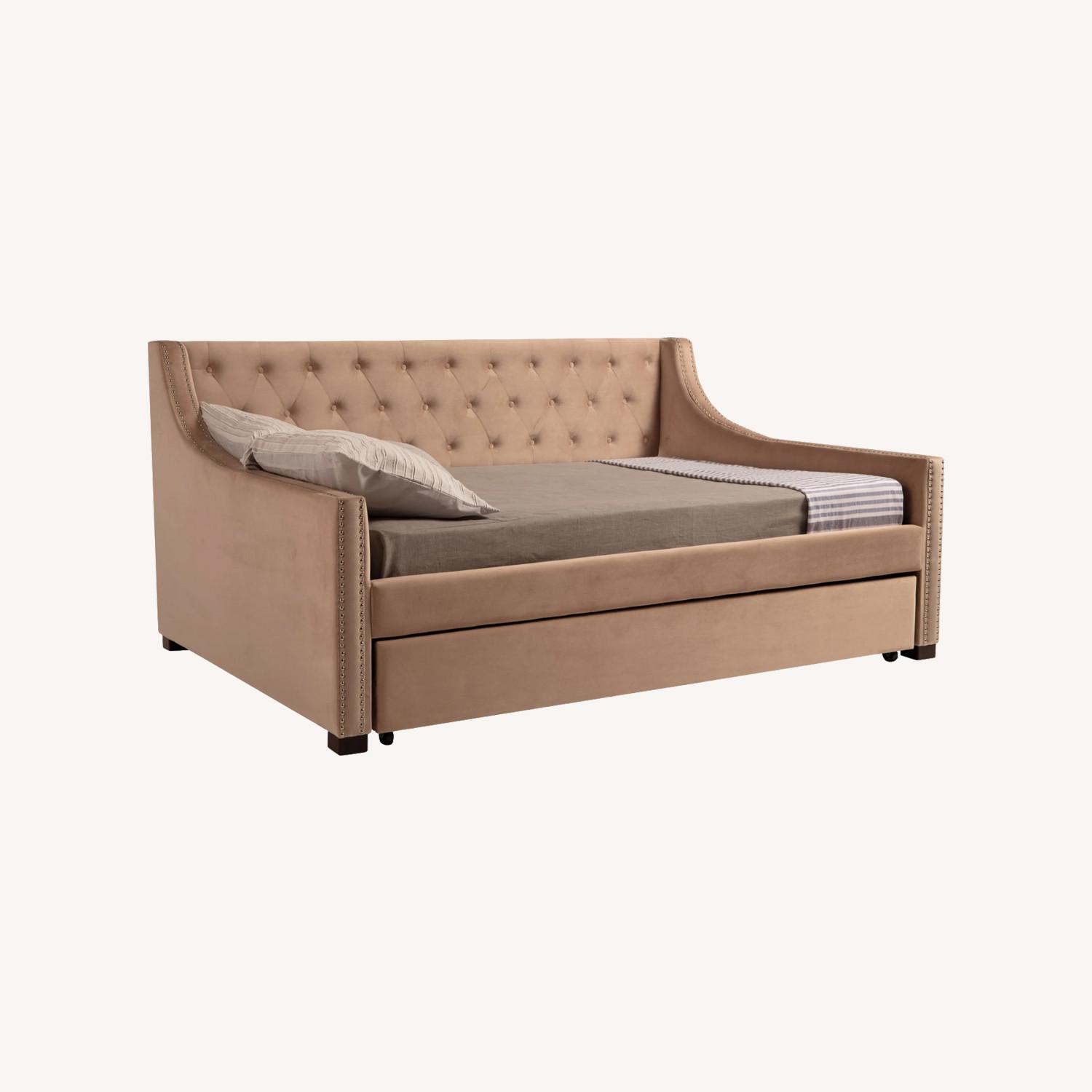 Full Size Upholstered Daybed w Twin Trundle - image-0