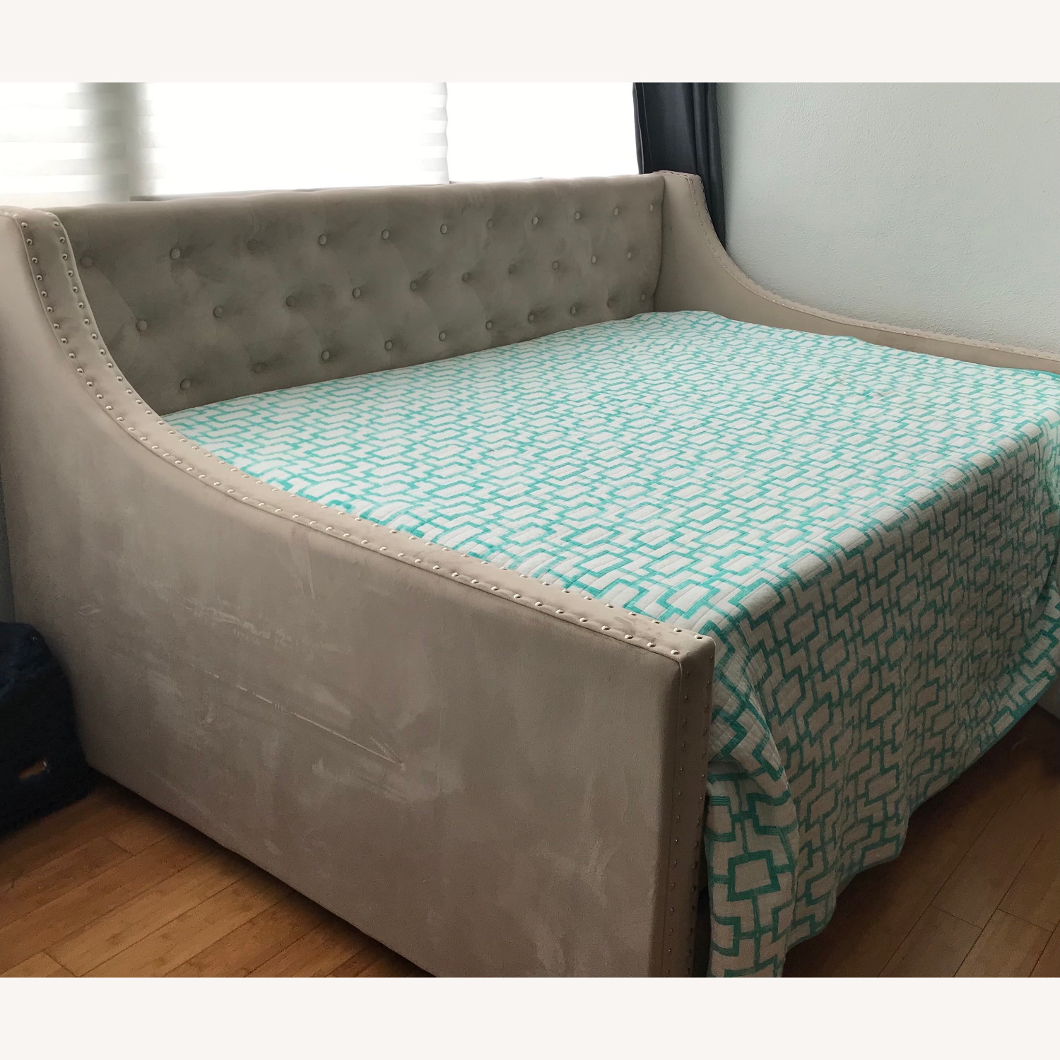Full Size Upholstered Daybed w Twin Trundle - image-1