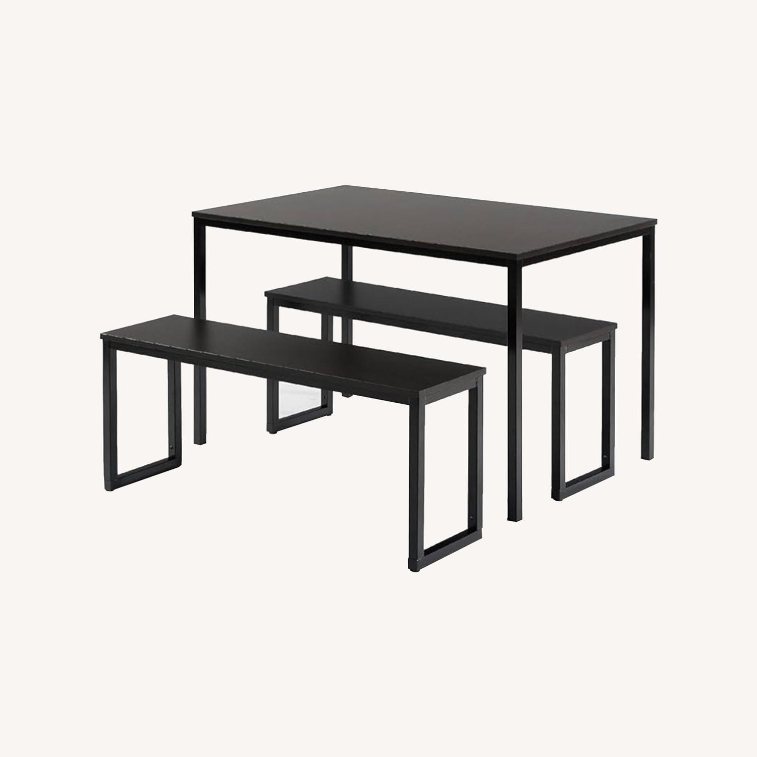 Dark Wooden Dining Table Set - image-0
