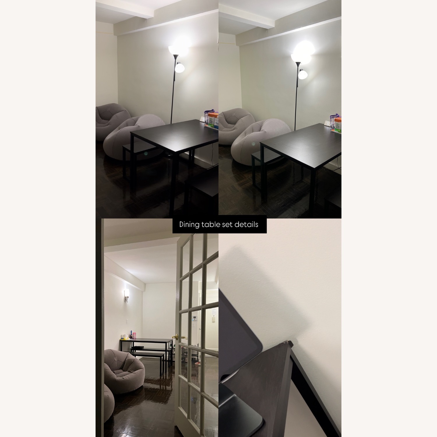 Dark Wooden Dining Table Set - image-4