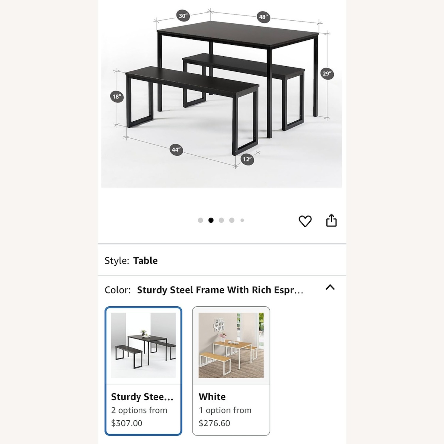 Dark Wooden Dining Table Set - image-7