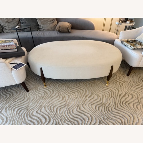 Used Custom Made Table- Outdoor Fabric for sale on AptDeco