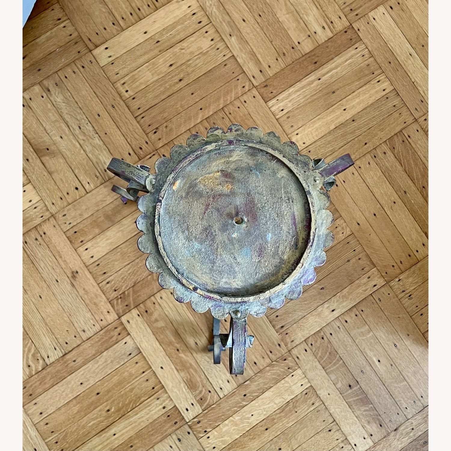 Gilt Metal Tripod Pedestal - image-3