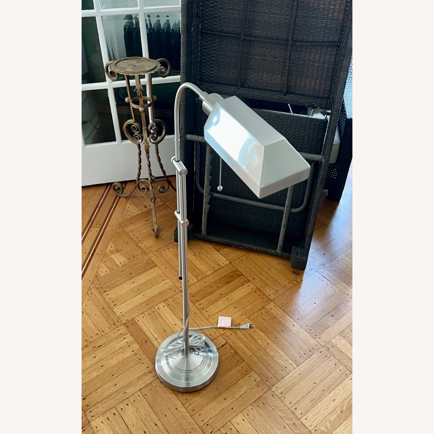 Cal Lighting Brushed Metal Pharmacy Lamp - image-2