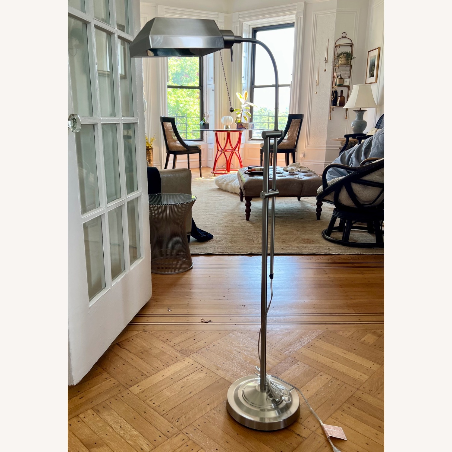 Cal Lighting Brushed Metal Pharmacy Lamp - image-1