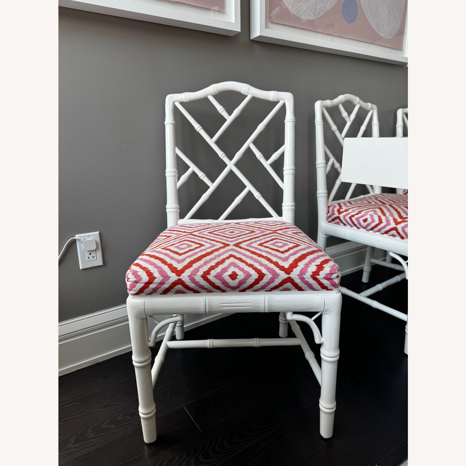 Jonathan Adler Chippendale Faux Bamboo Chairs - image-1