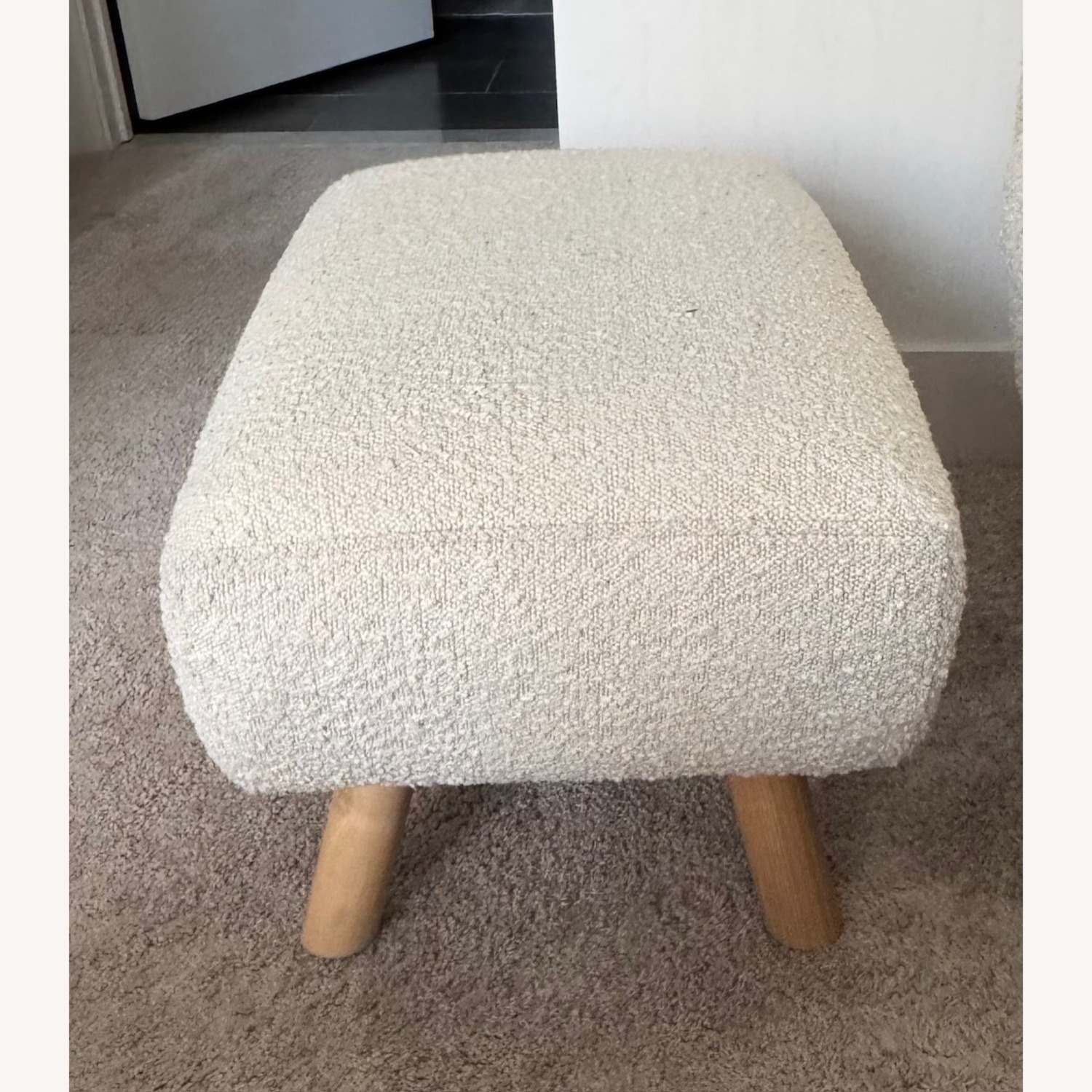 Article Gabriola 34" Lounge Chair & Ottoman Ivory Boucle - image-4