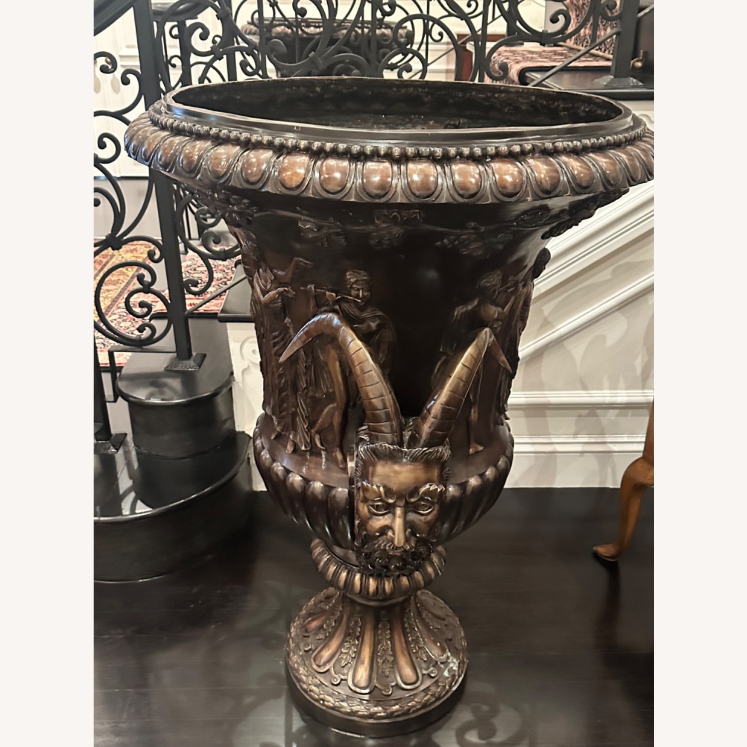 Pair Large Iron Planters - image-2