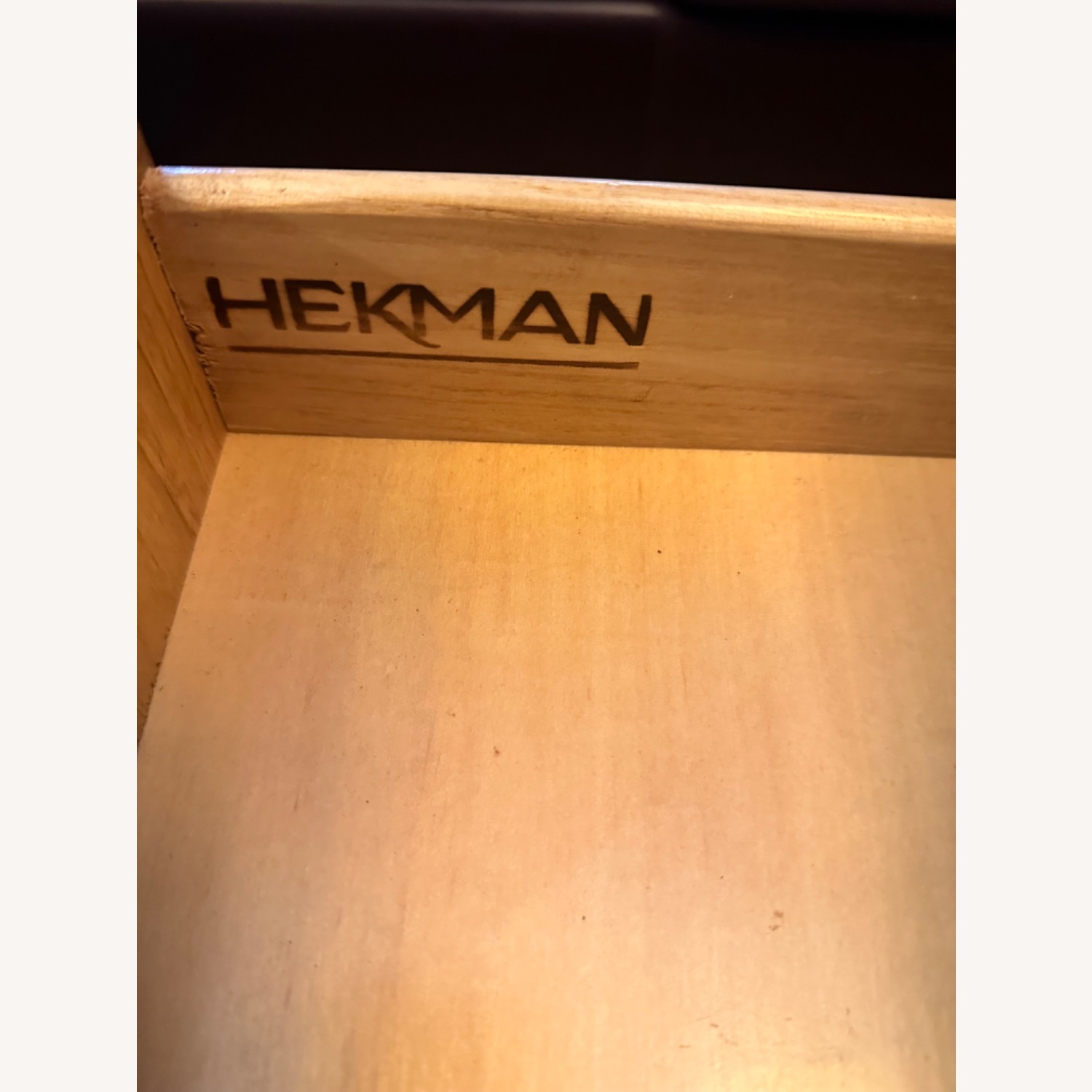 Marble and Wood End Table - image-3