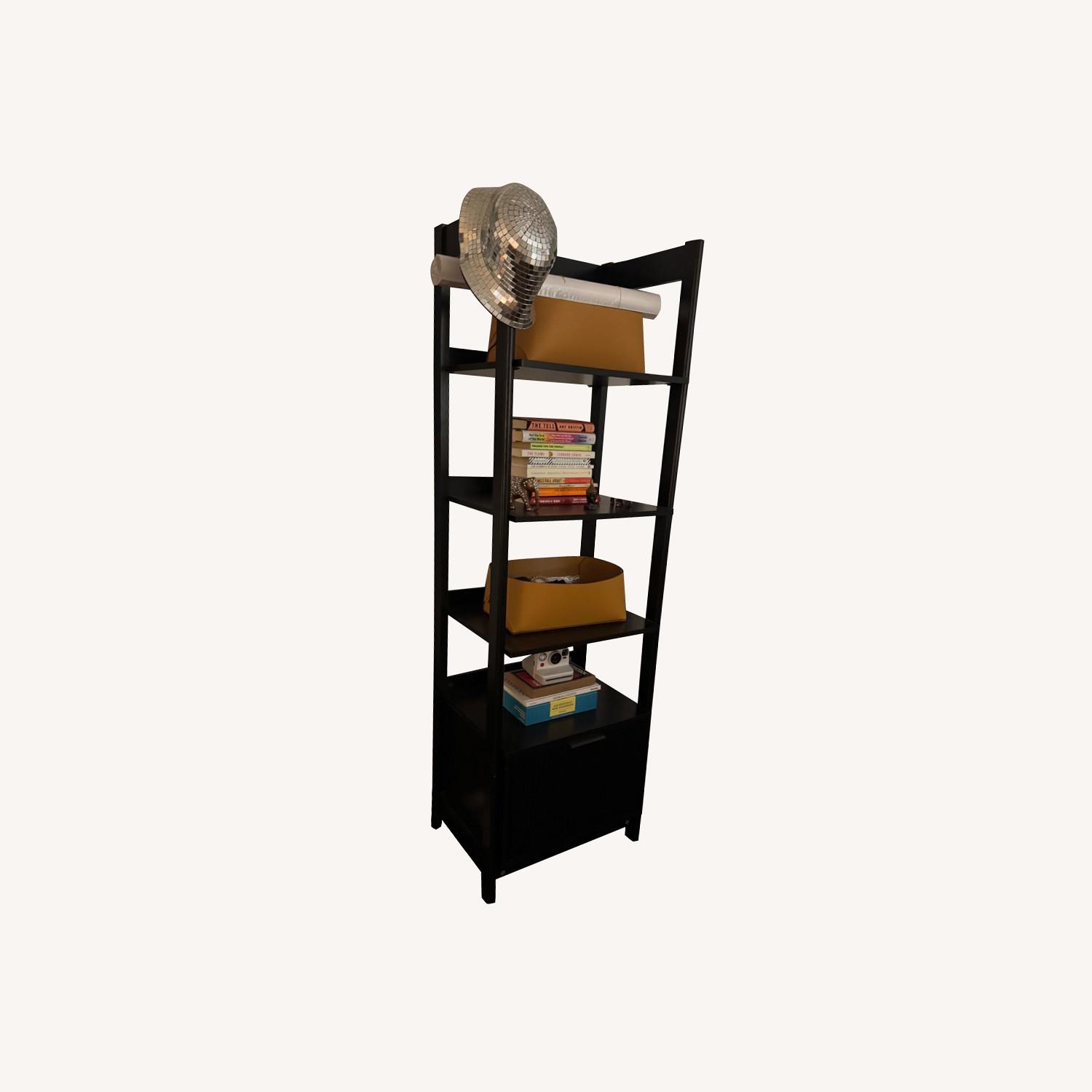 Black Open Bookcase - image-5