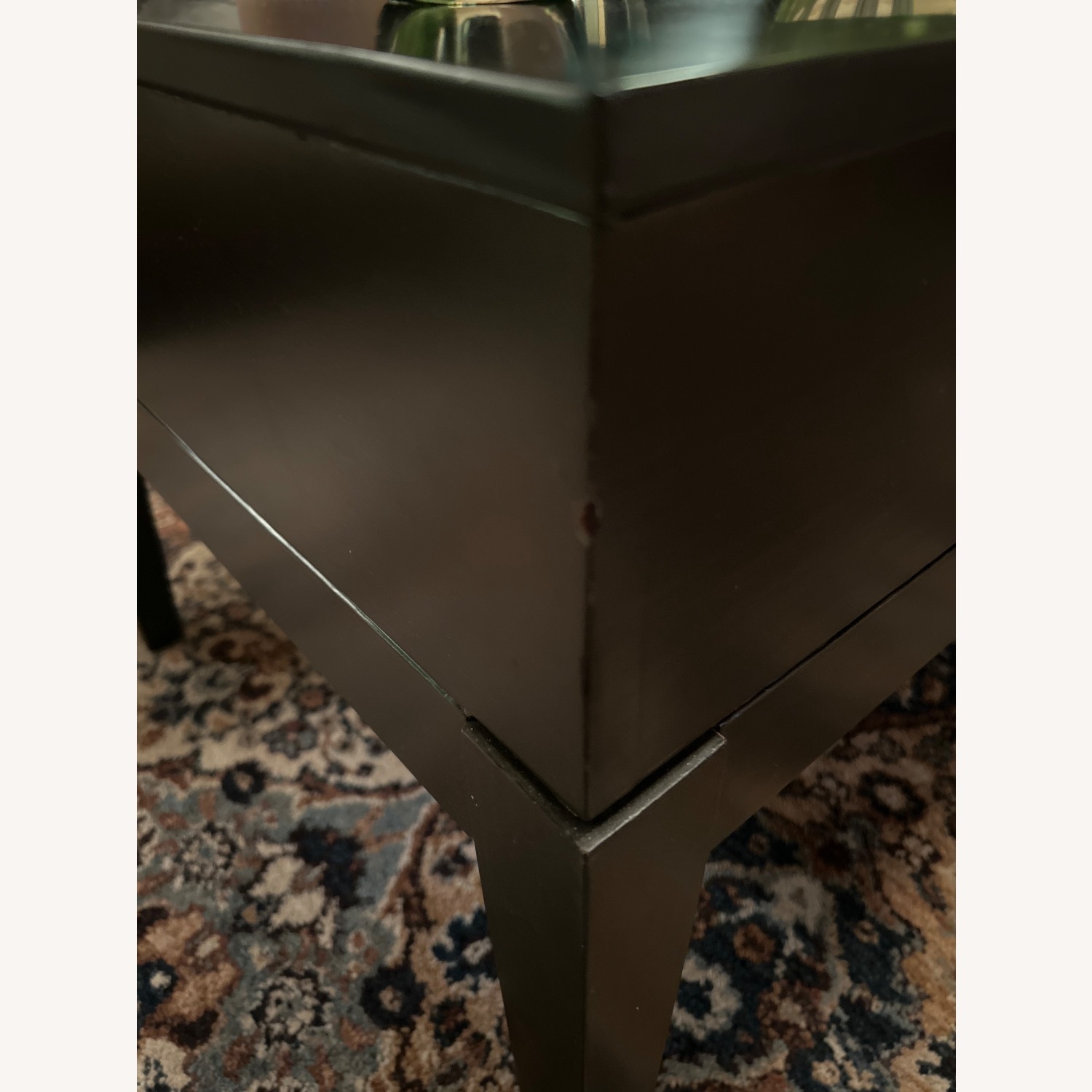 Hardwood Black Coffee Table with storage - image-8