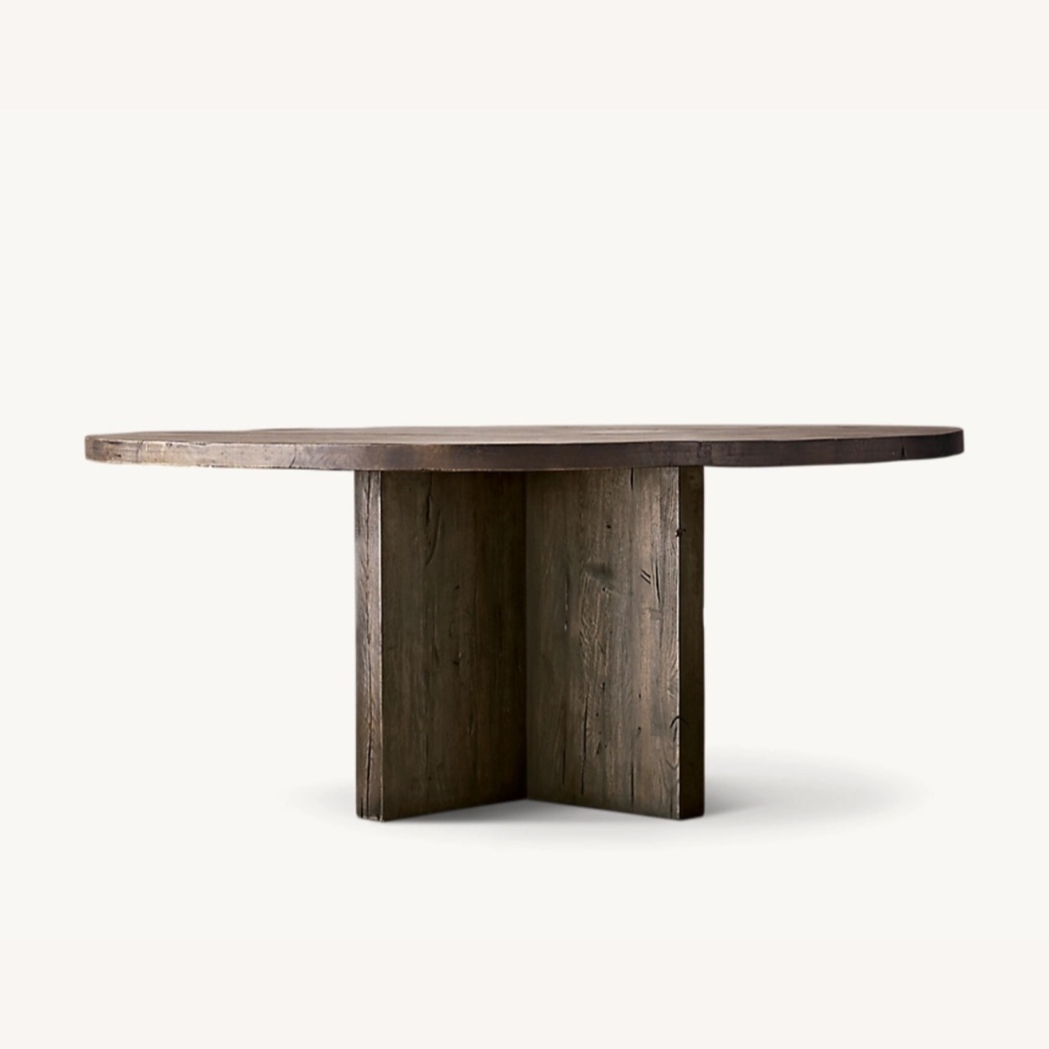 RH Reclaimed Oak Plank Round Dining Table - image-0