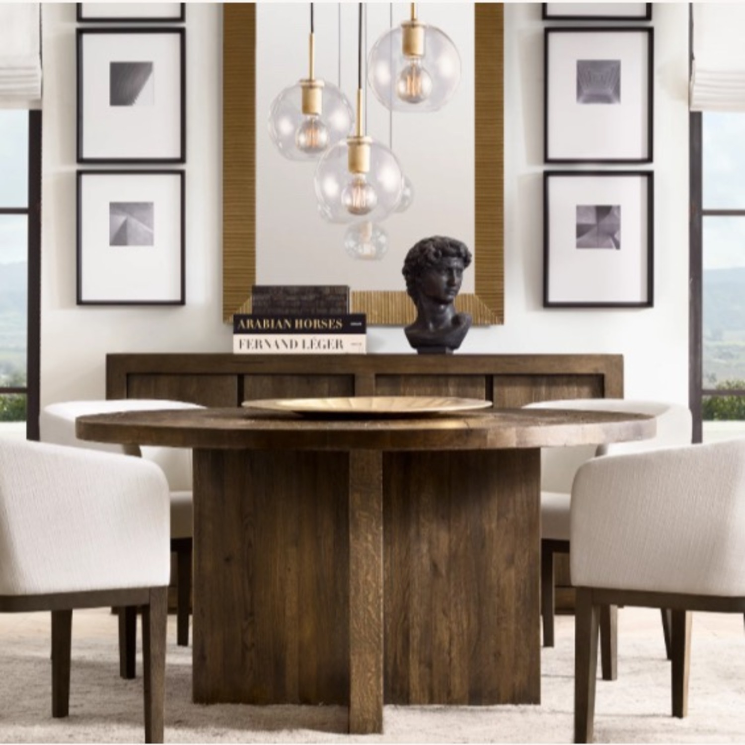 RH Reclaimed Oak Plank Round Dining Table - image-2