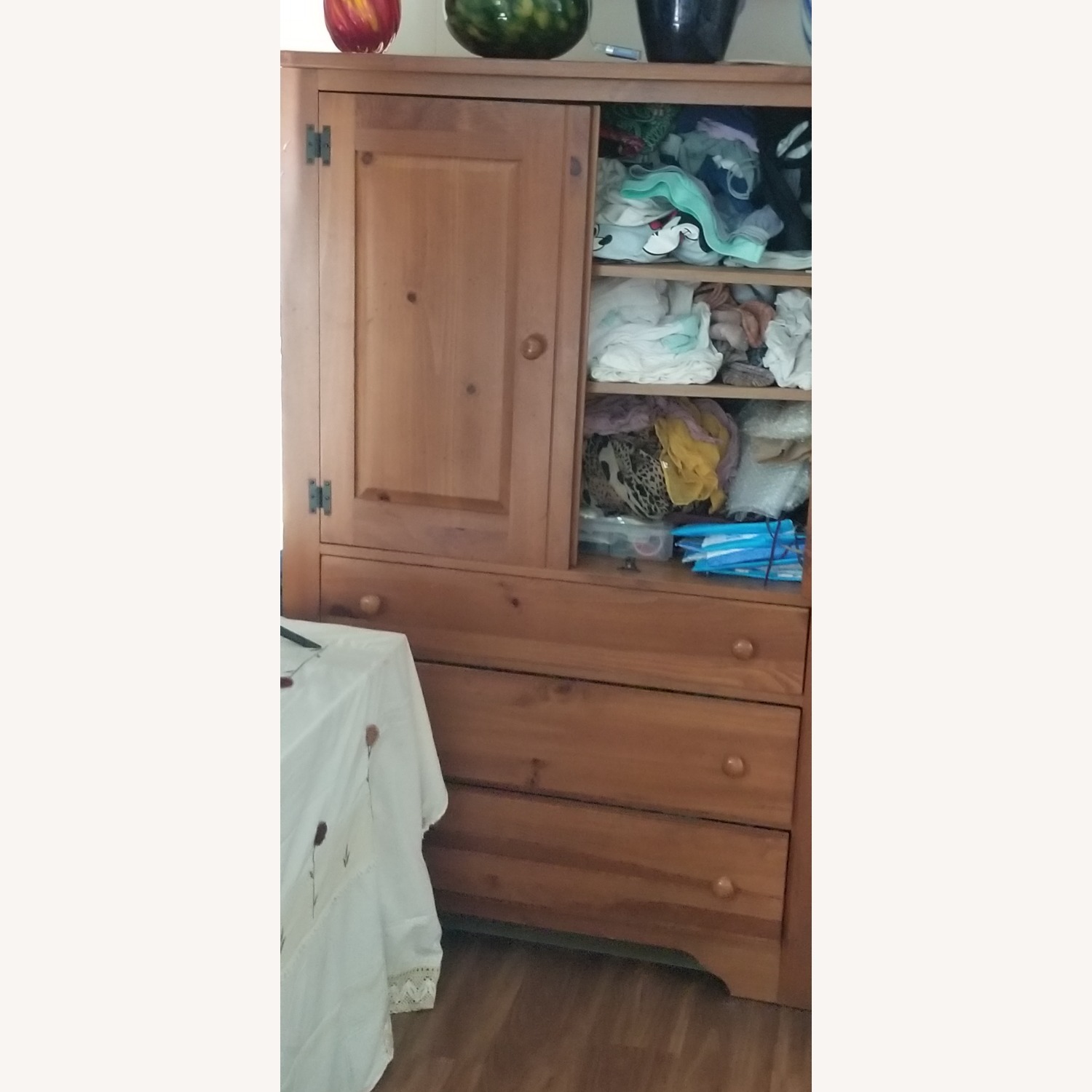Large Solid Wood Armoire - image-2