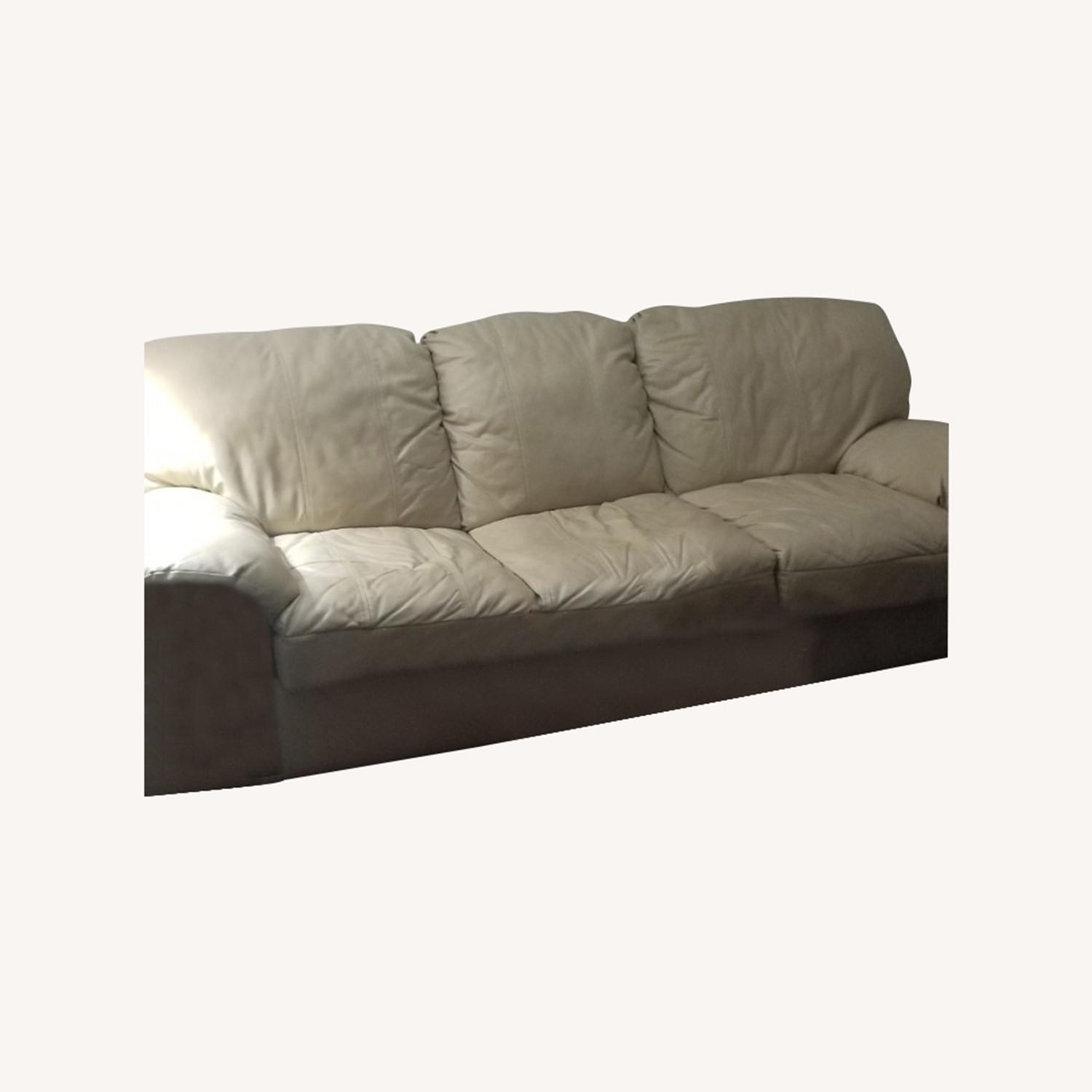 American Leather Queen Size Leather Sofa Sleeper - image-0