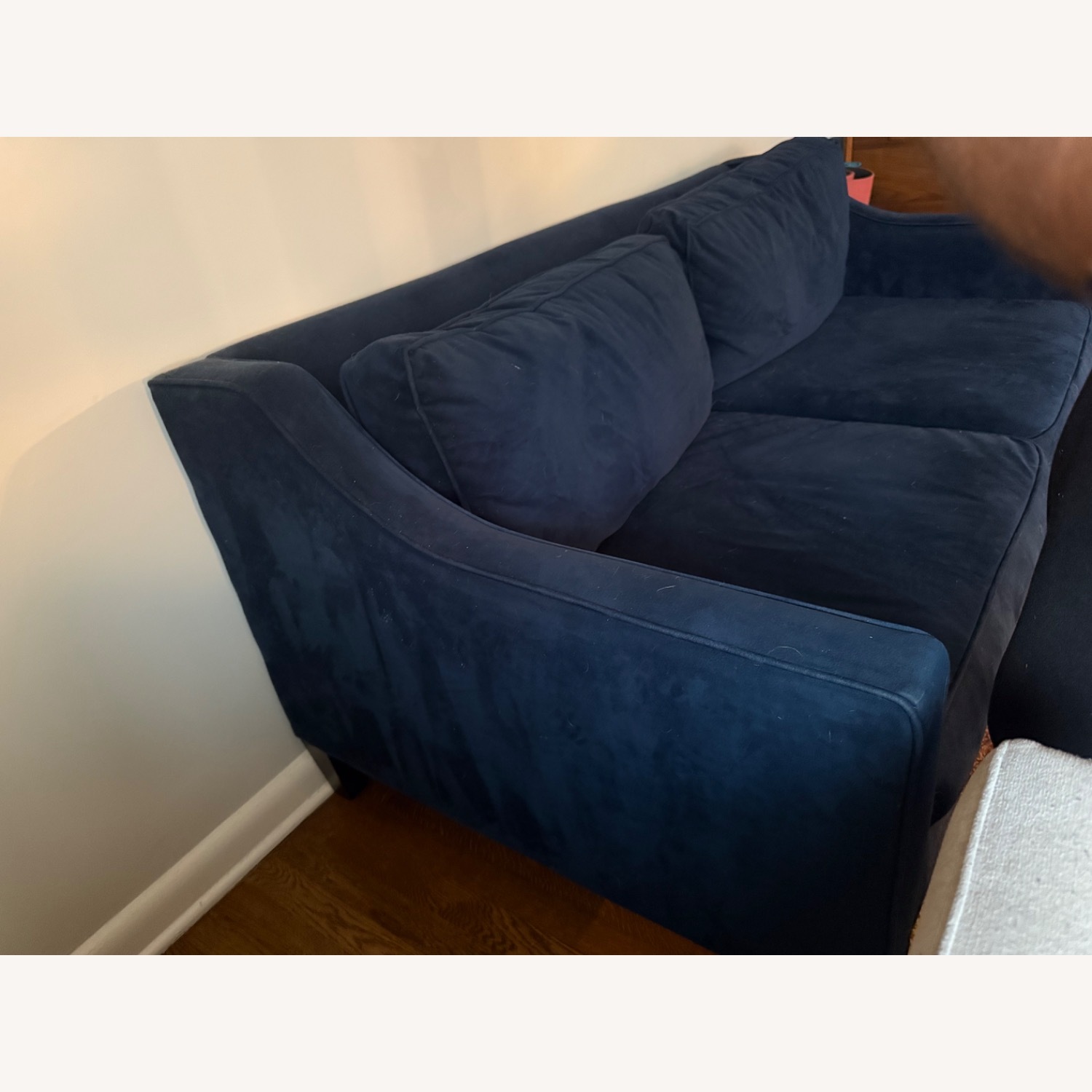 West Elm Paige Sofa Ink Blue Performance Velvet - image-4