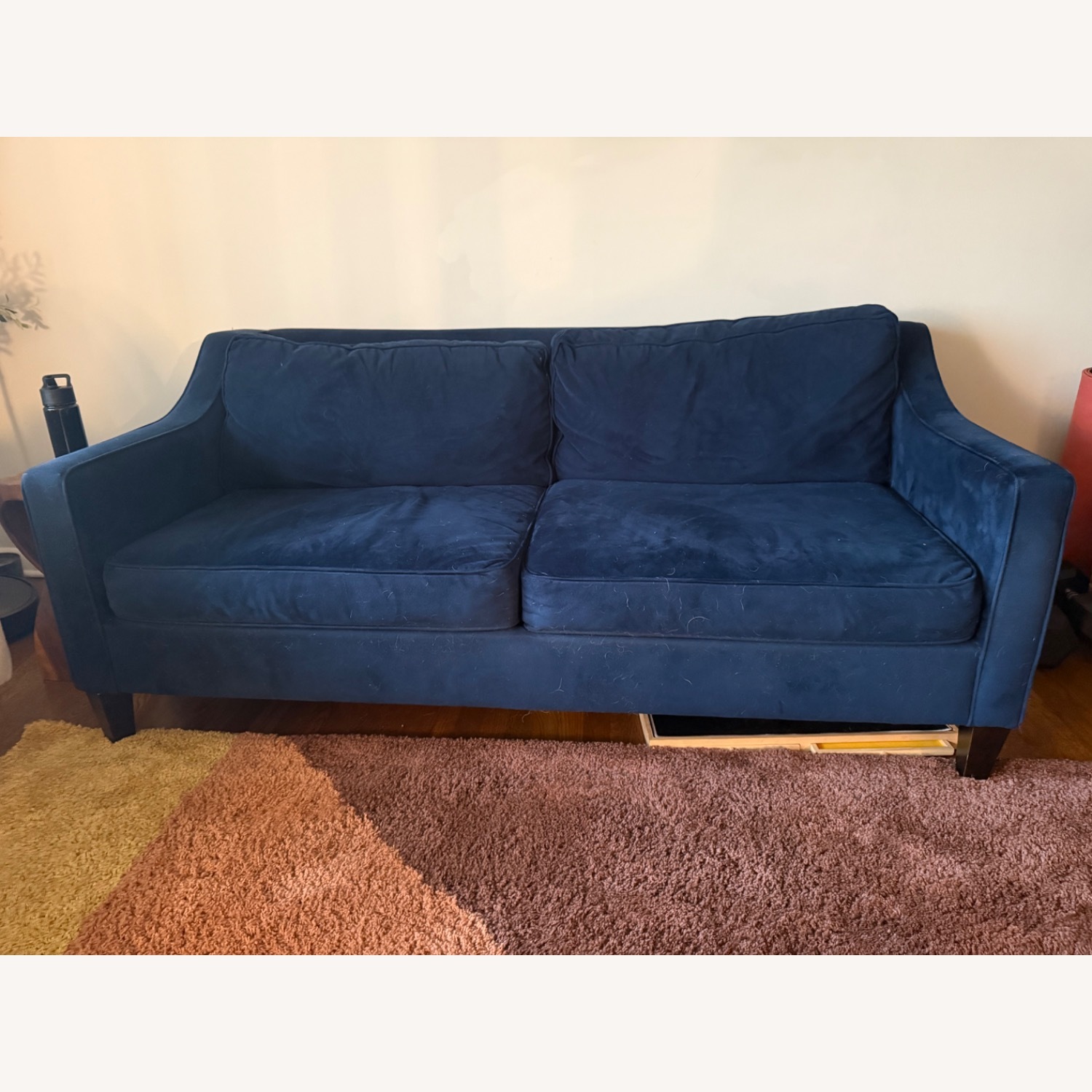 West Elm Paige Sofa Ink Blue Performance Velvet - image-1