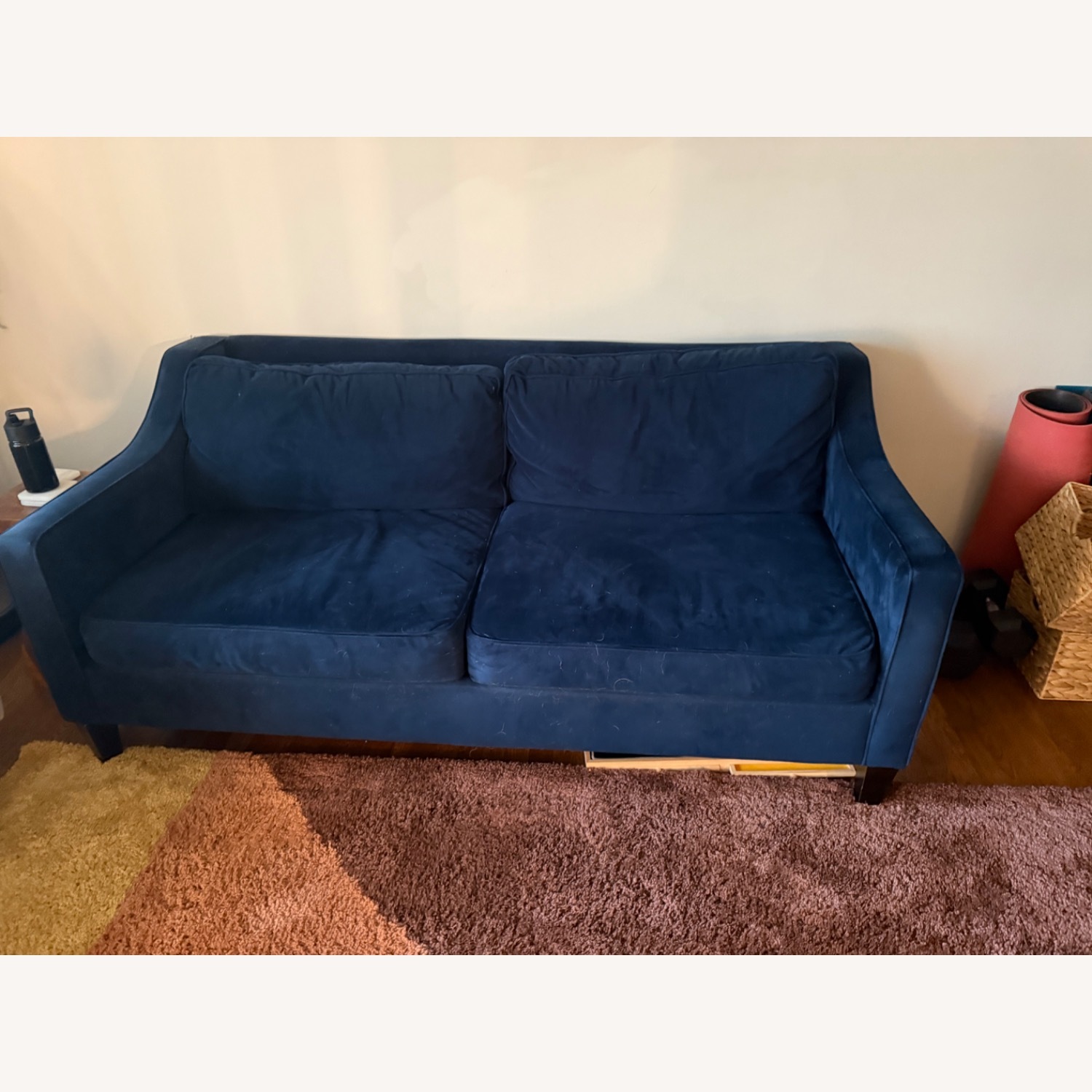 West Elm Paige Sofa Ink Blue Performance Velvet - image-2