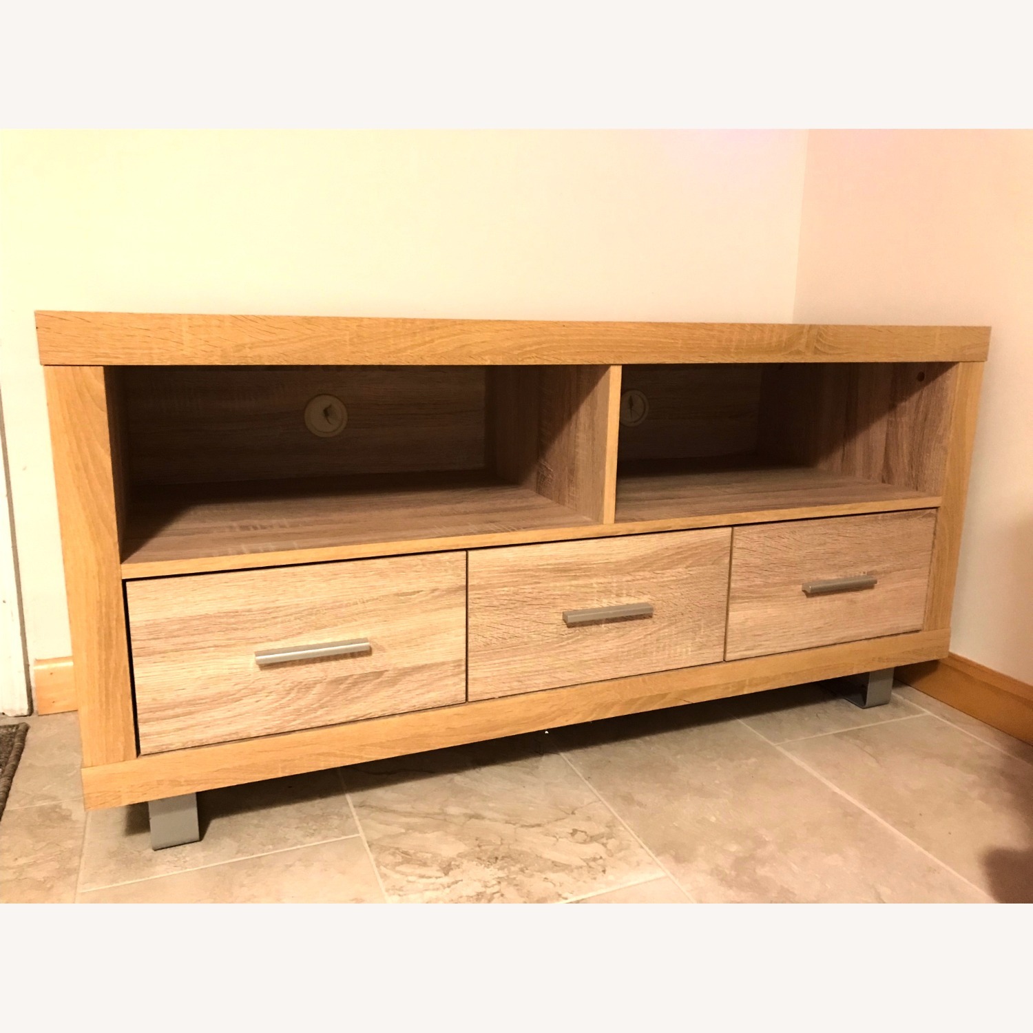 Monarch Furniture Delman TV Stand in Natural - image-1