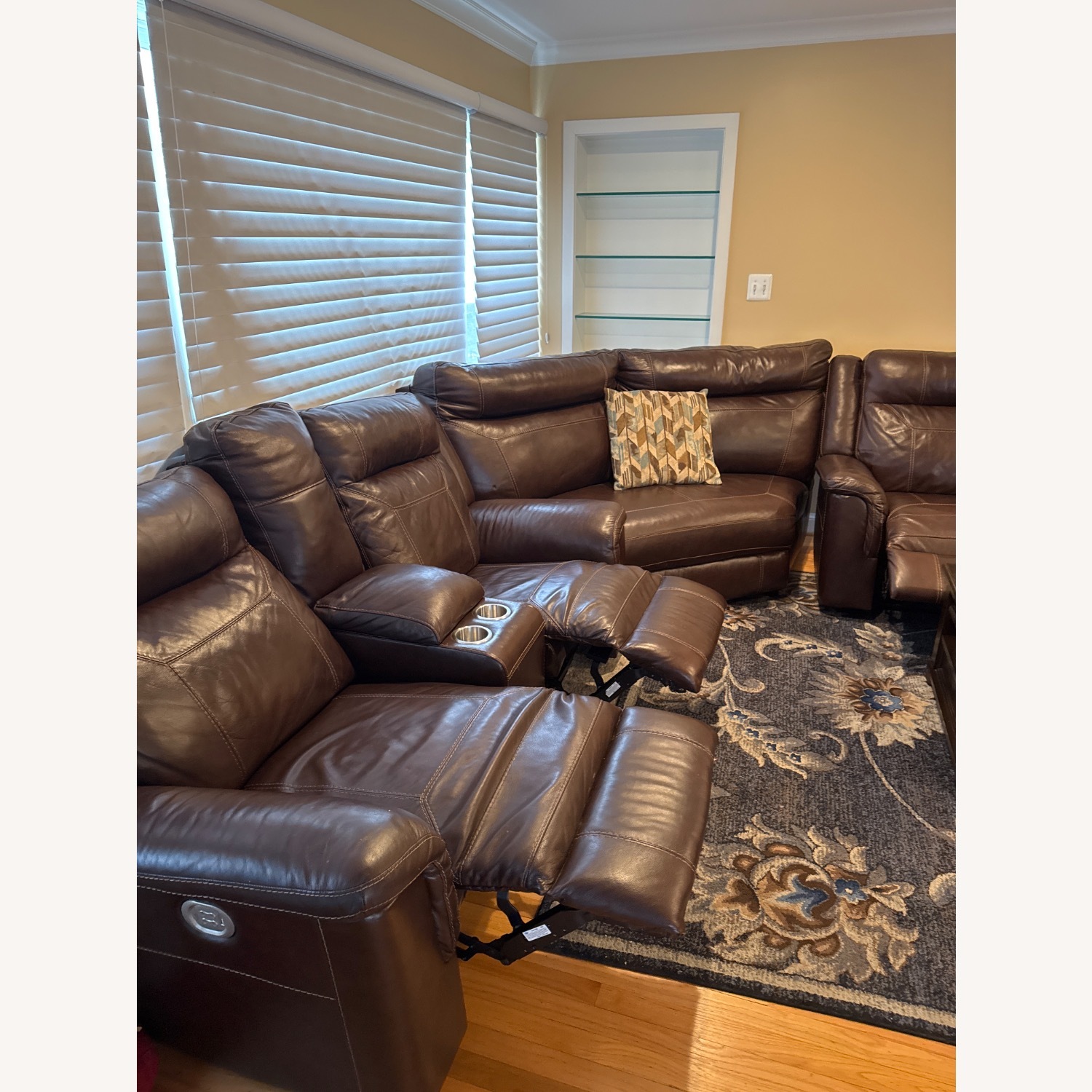 Leather Power Recliner Sofa - image-3