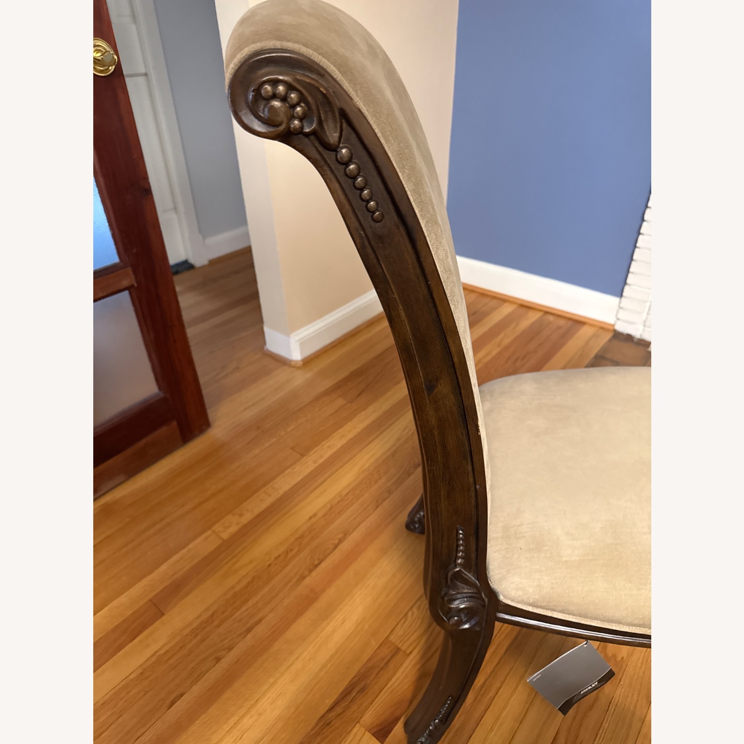 Valraven Dining Chairs Fabric with Wood Detail - image-4