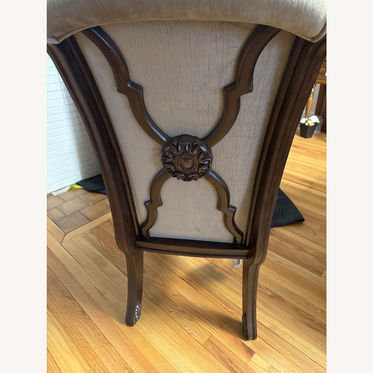 Valraven Dining Chairs Fabric with Wood Detail - image-3