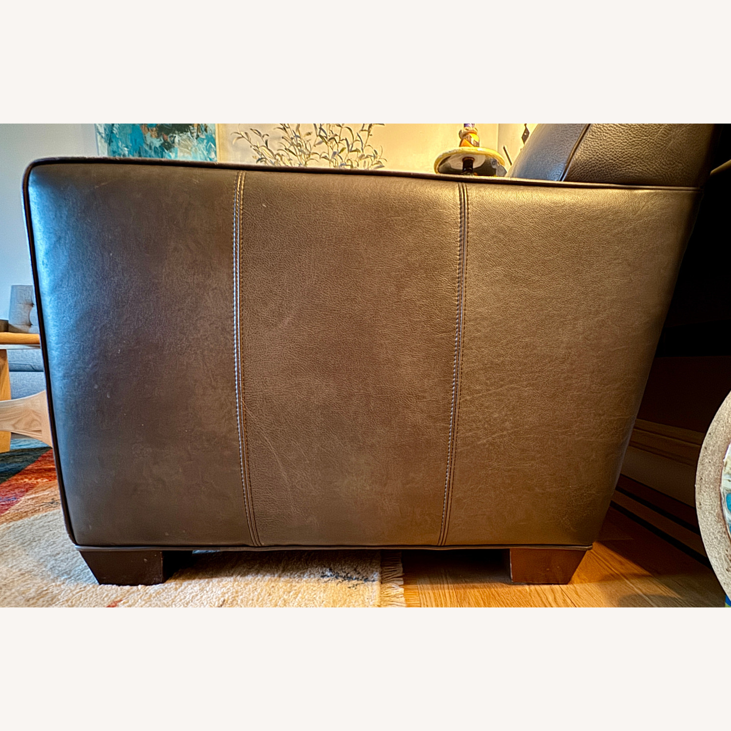 Crate & Barrel Leather Arm Chair - image-3