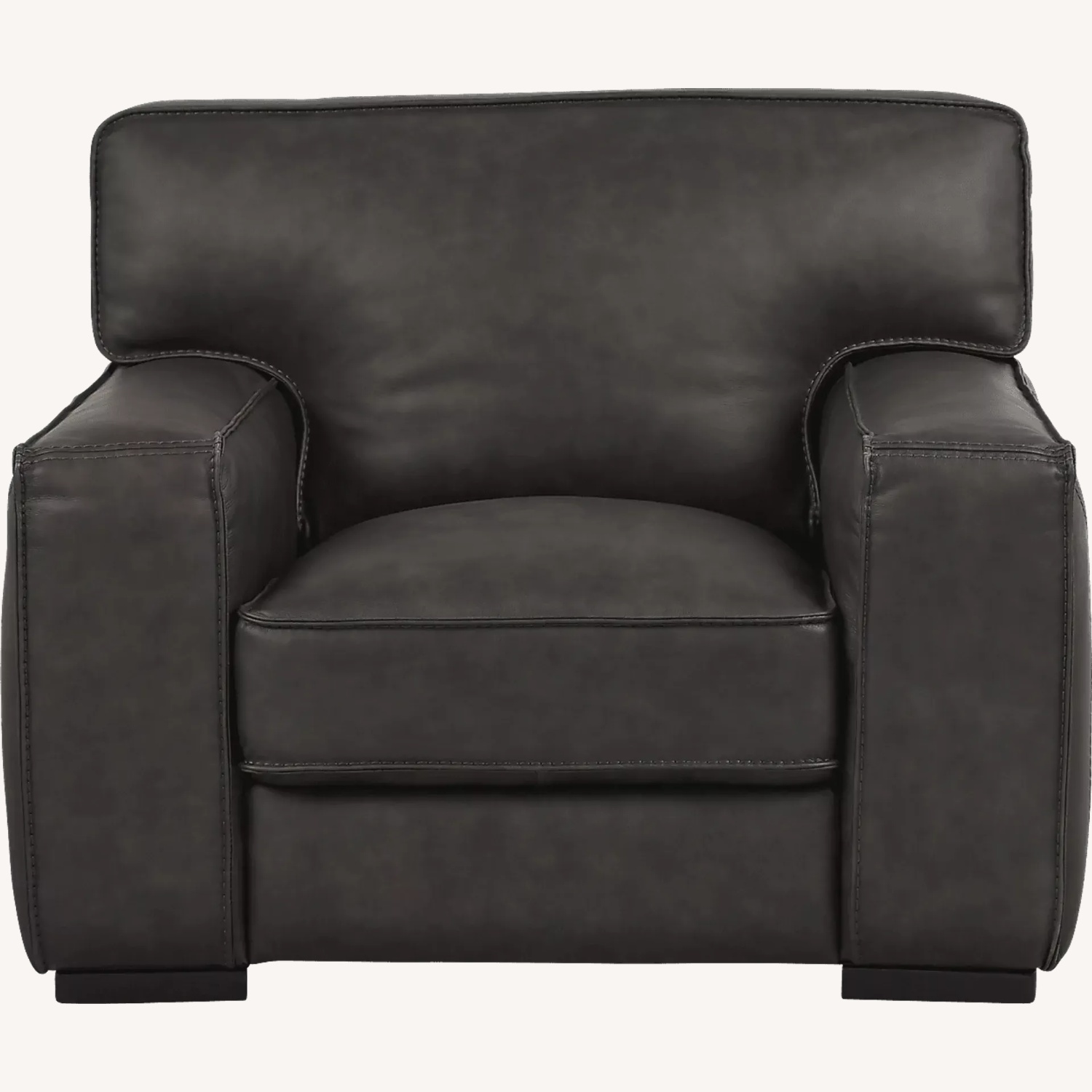 Crate & Barrel Leather Arm Chair - image-4