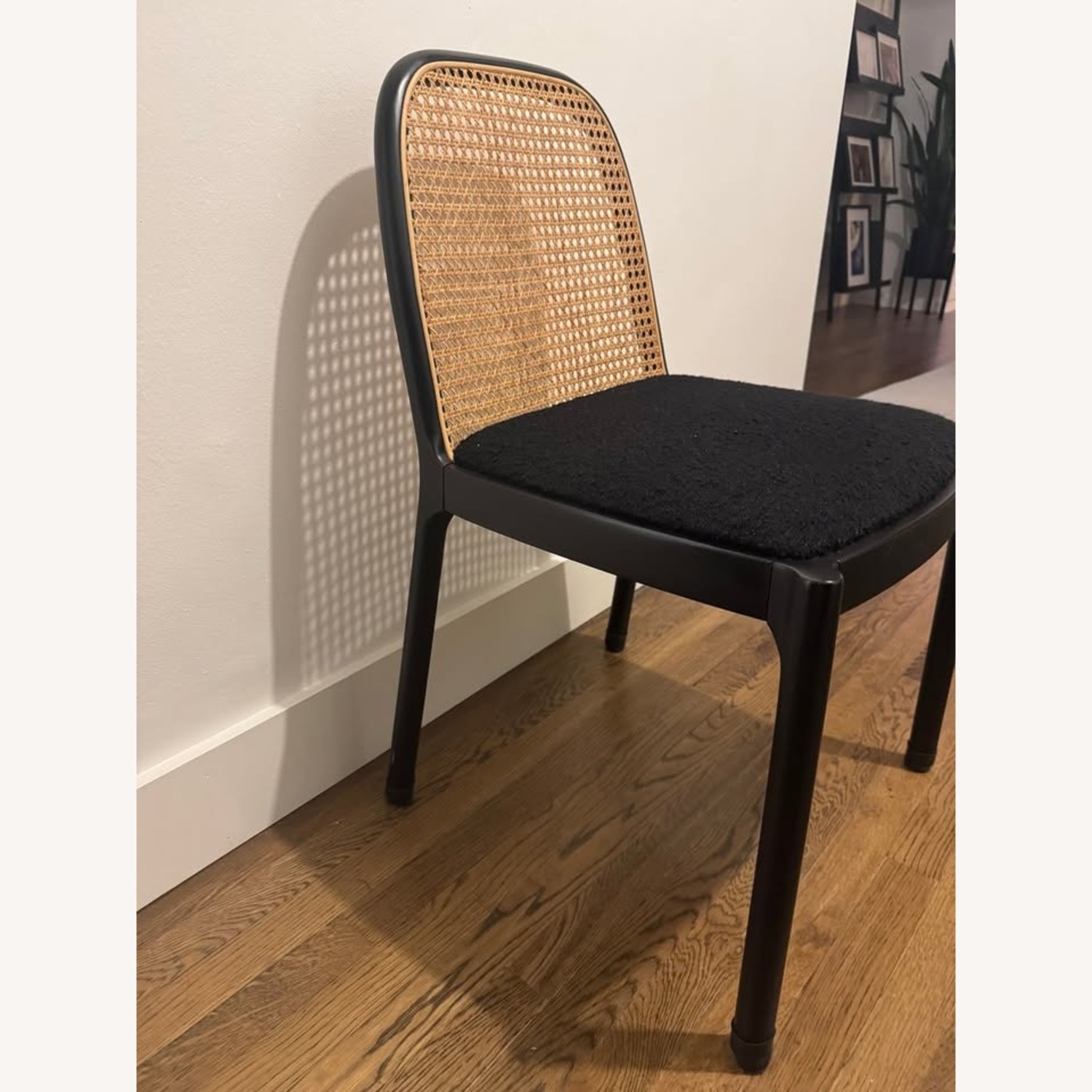 CB2 Nadia Black Cane Dining Chairs – Set of 4 - image-3