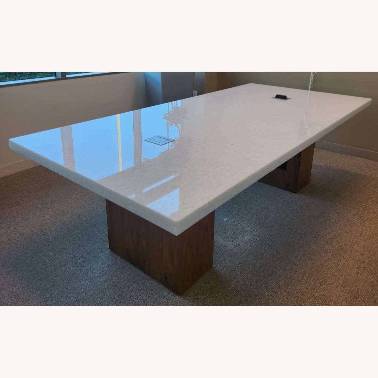 Hand Crafted 8K Marble Conference Room Table - image-3