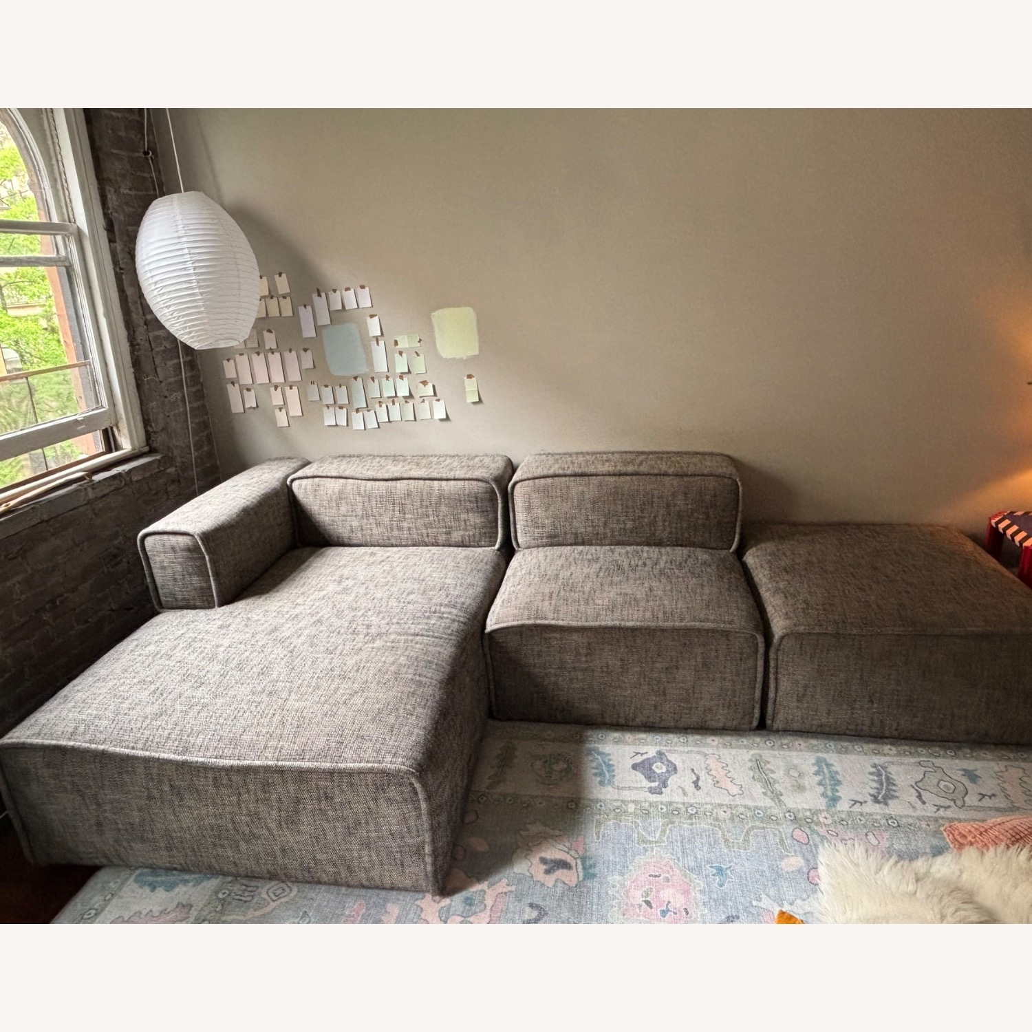 Article Quadra Right Chaise Sofa (Mineral Taupe) - image-1