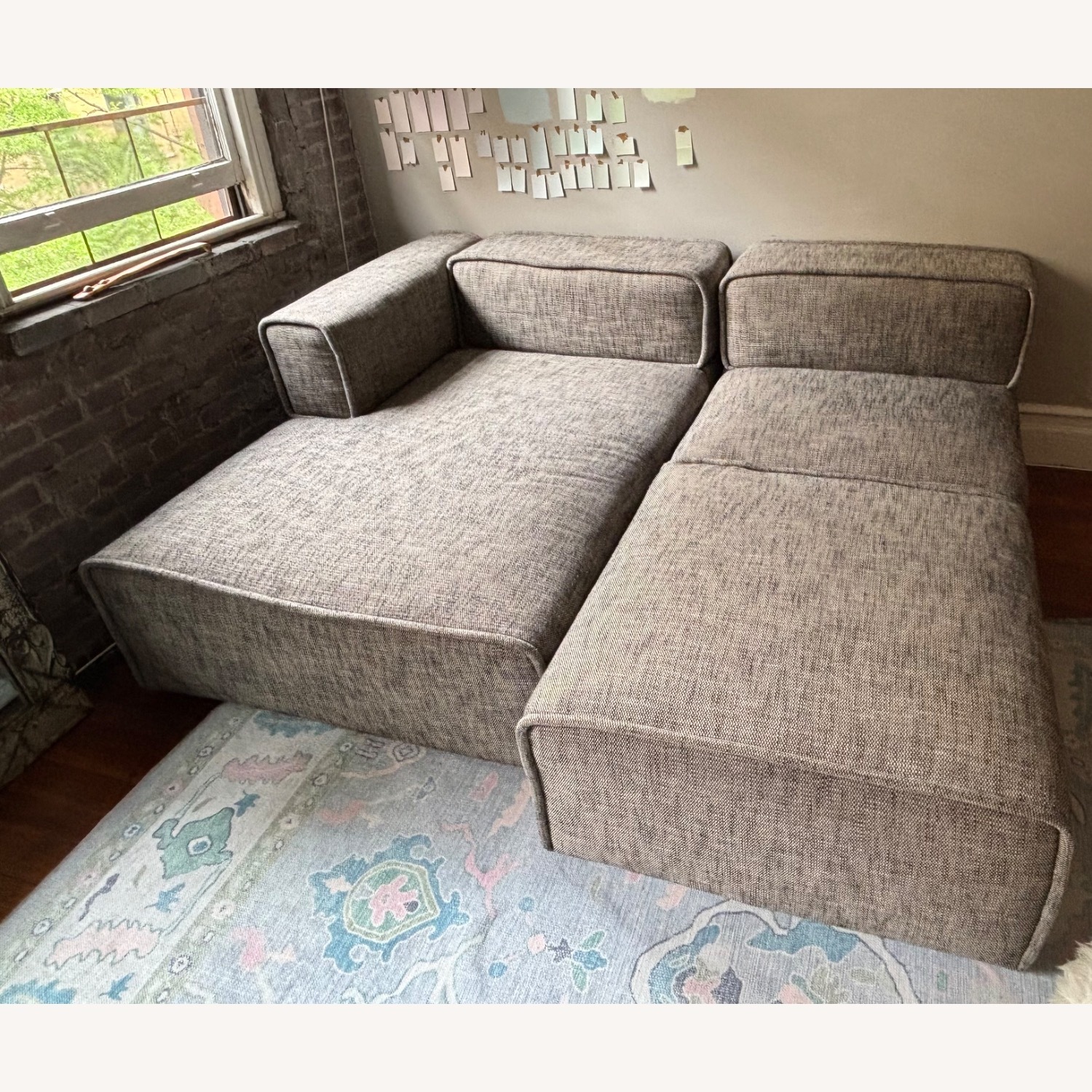 Article Quadra Right Chaise Sofa (Mineral Taupe) - image-4