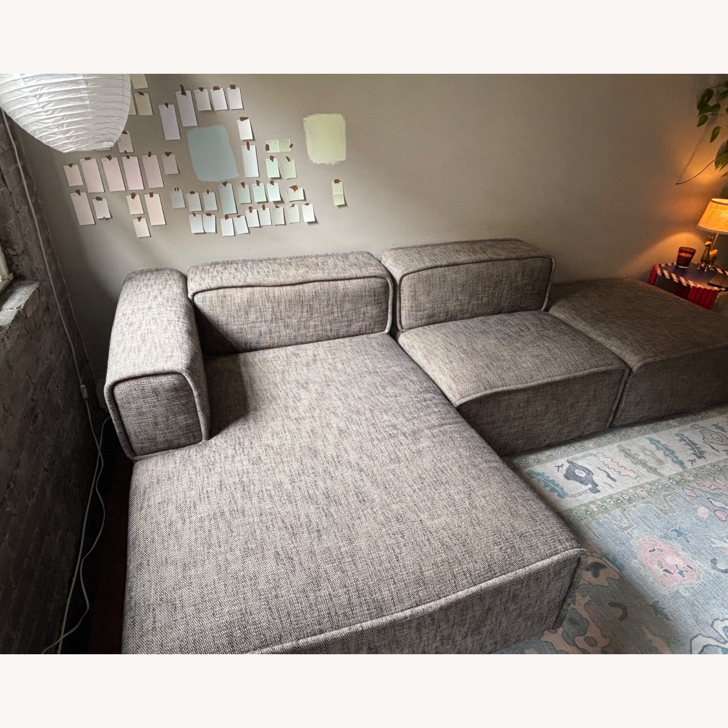 Article Quadra Right Chaise Sofa (Mineral Taupe) - image-2