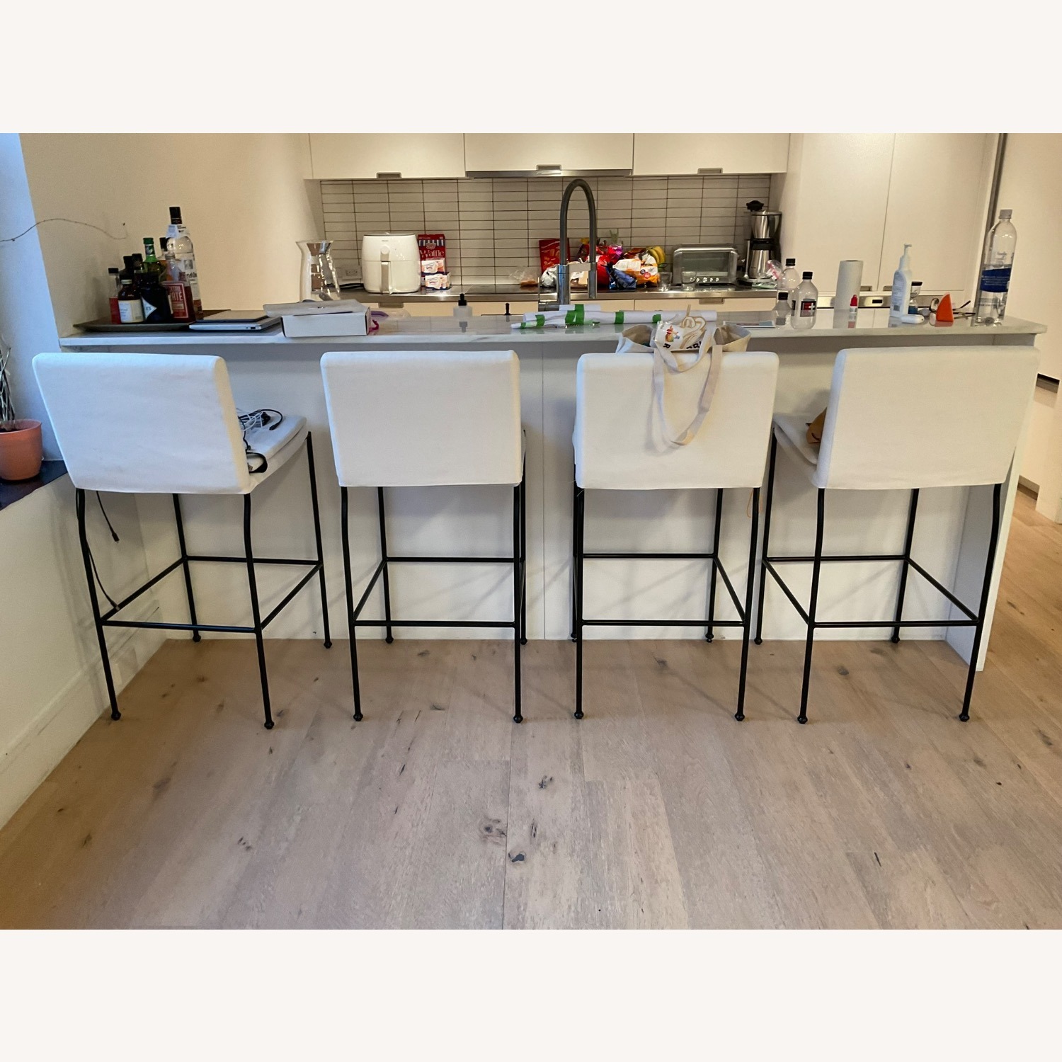 CB2 Drop Ivory Bar Stools - image-3