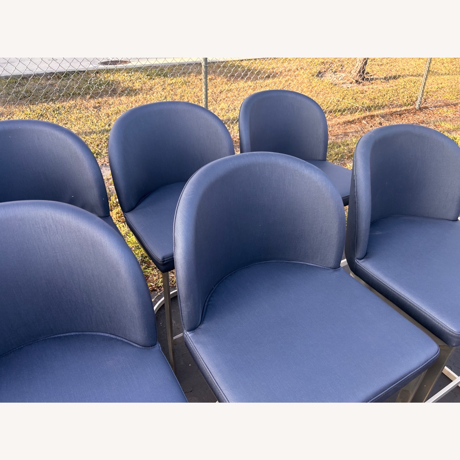 (8) Upholstered Metal Framed Counter Height Stools - image-5