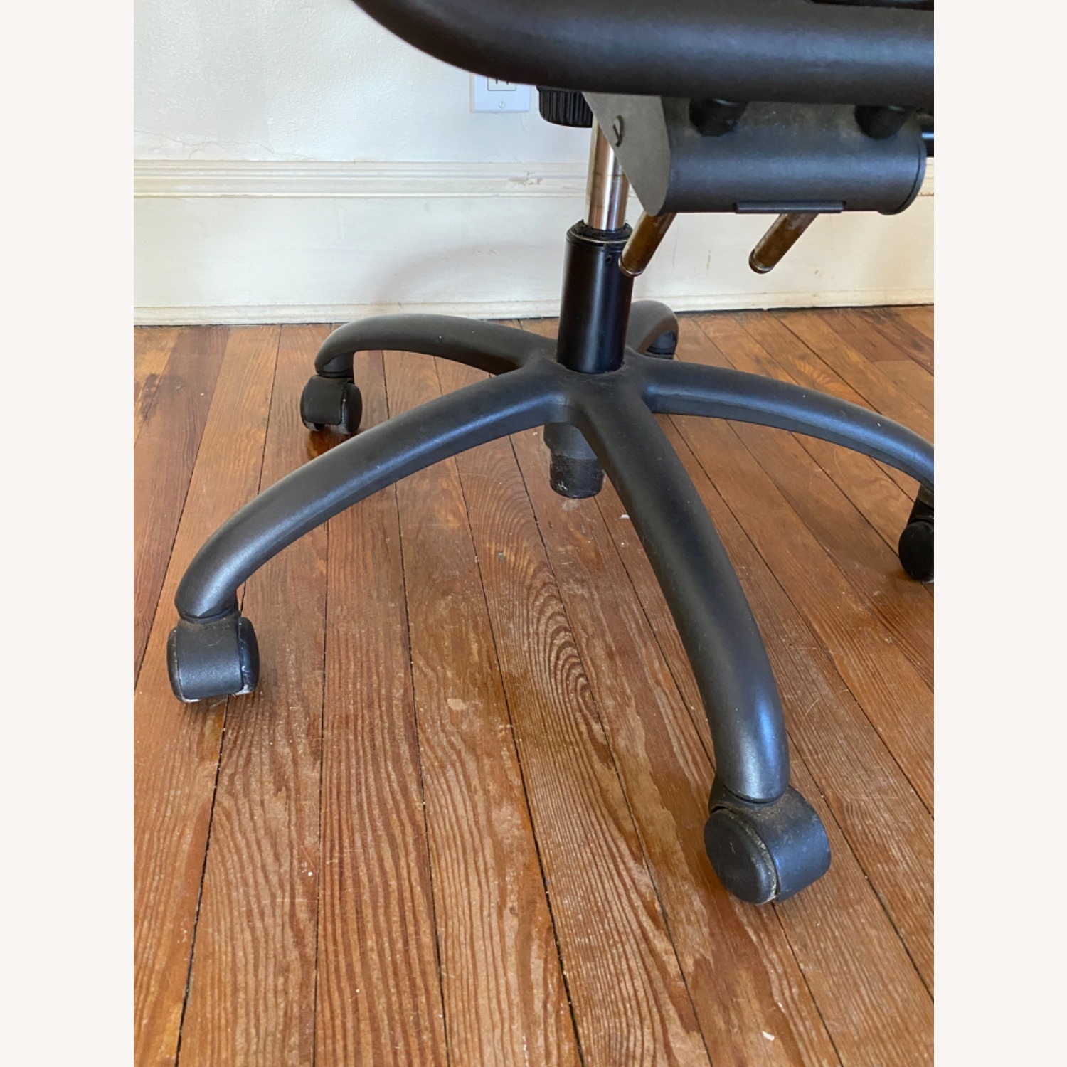 Design Within Reach Black Leather Wrapped Office Arm Chair - image-6