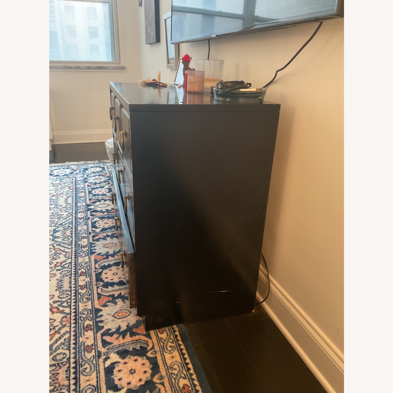 Black and Gold Antique Dresser - image-3