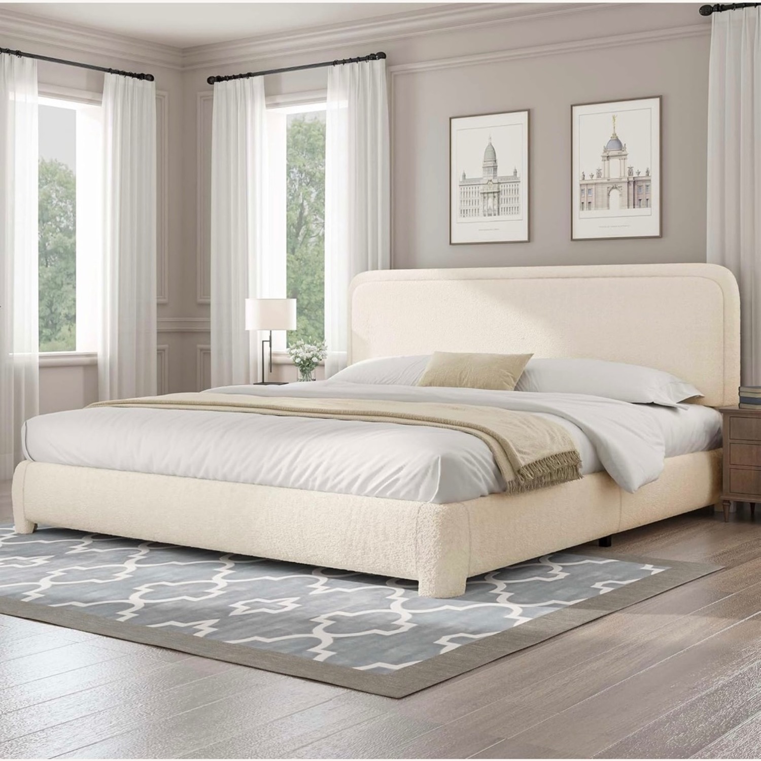 Boucle Bed + Bed Frame - image-1