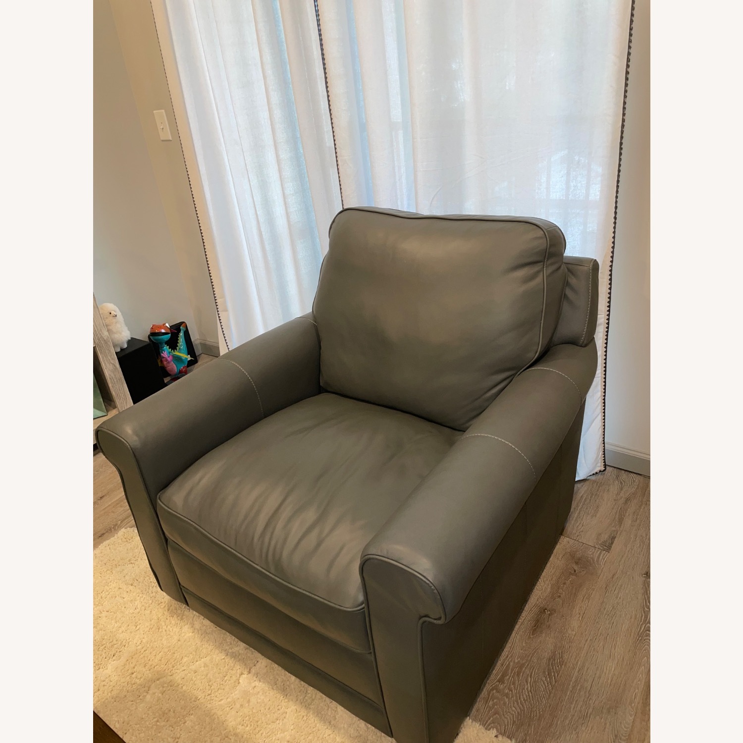 Raymour & Flanigan Navy Blue Armchair - image-2