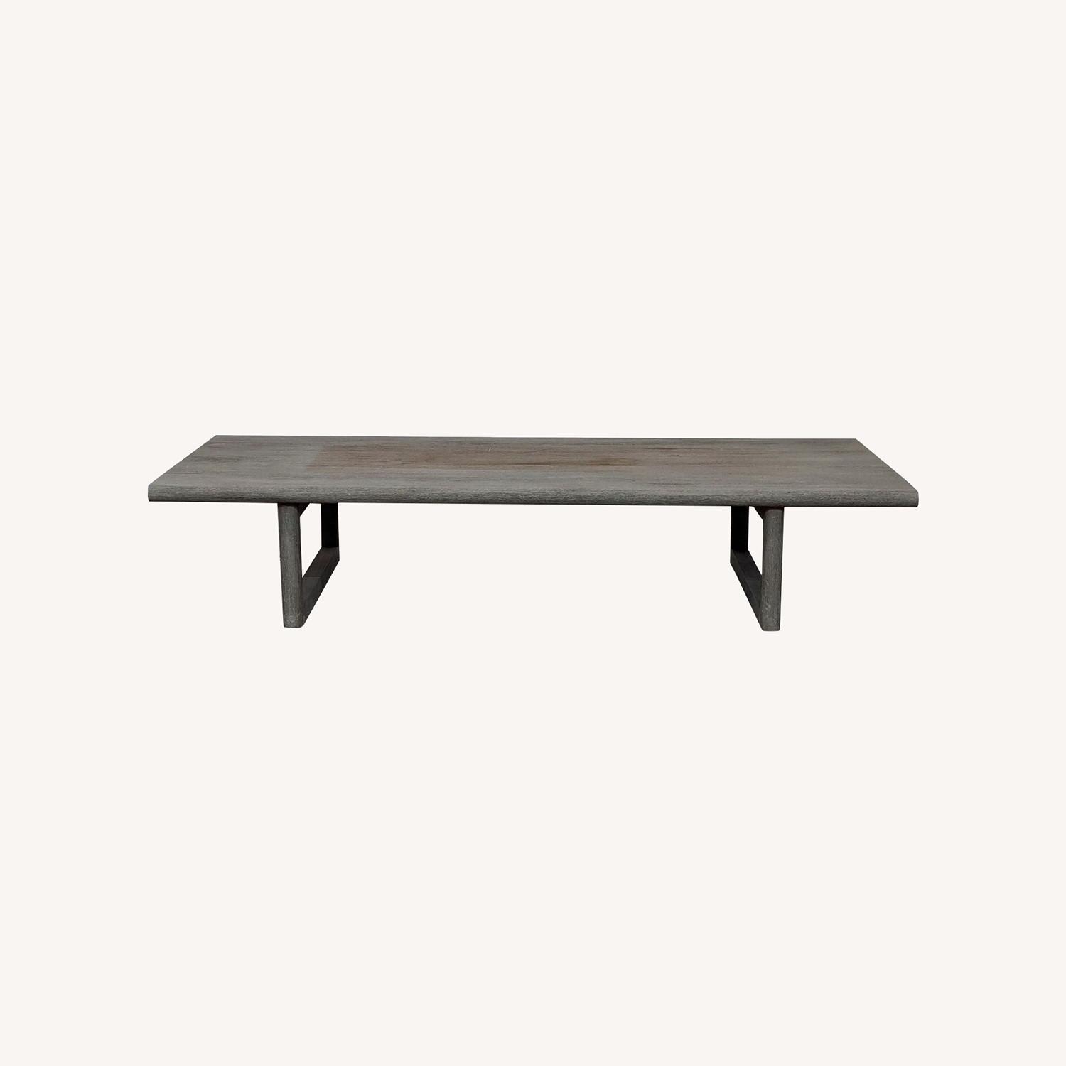 Restoration Hardware Mesa Outdoor Weathered Teak Table - image-0