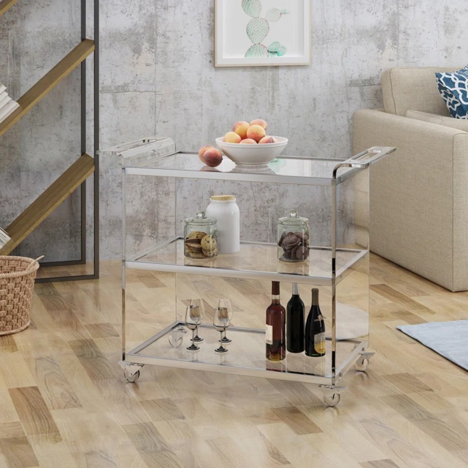 Digennaro Acrylic Bar Cart - image-2