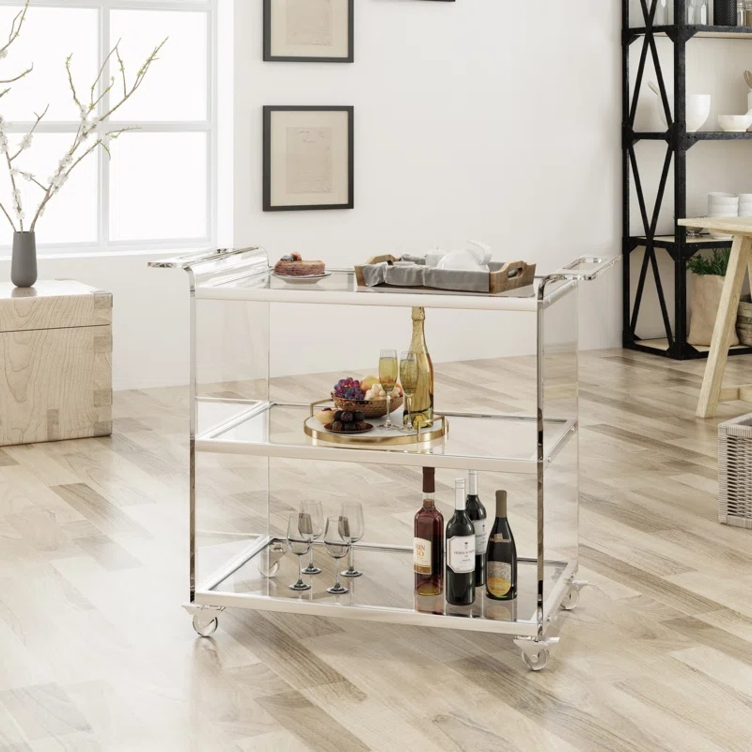Digennaro Acrylic Bar Cart - image-5