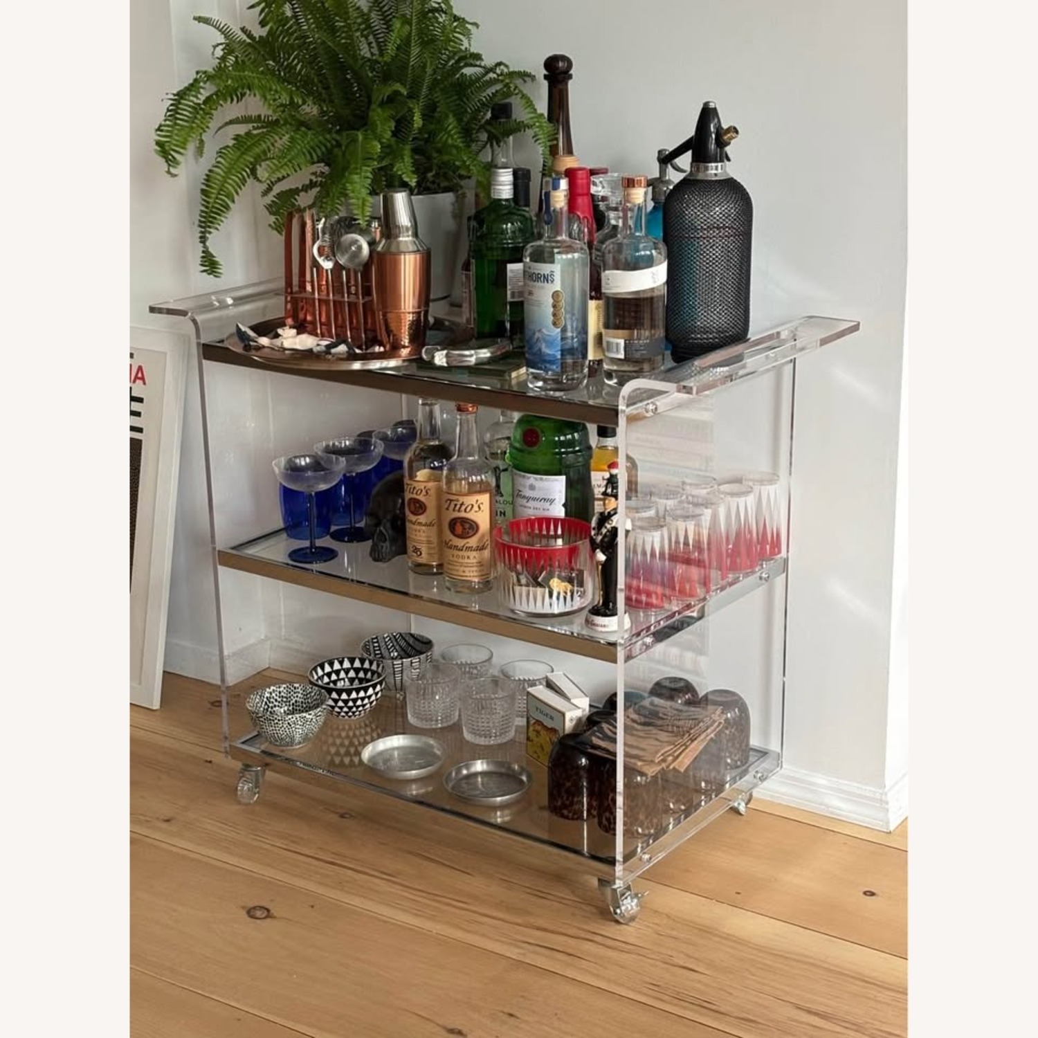 Digennaro Acrylic Bar Cart - image-1