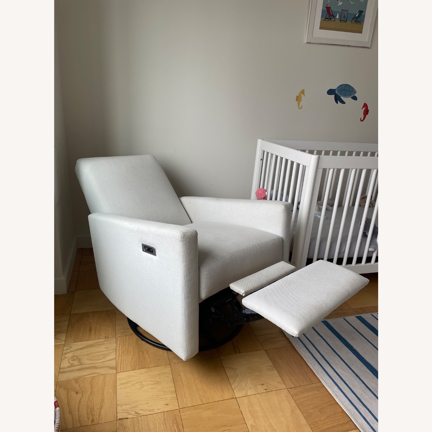 Pottery Barn Phoenix Swivel Recliner - image-1