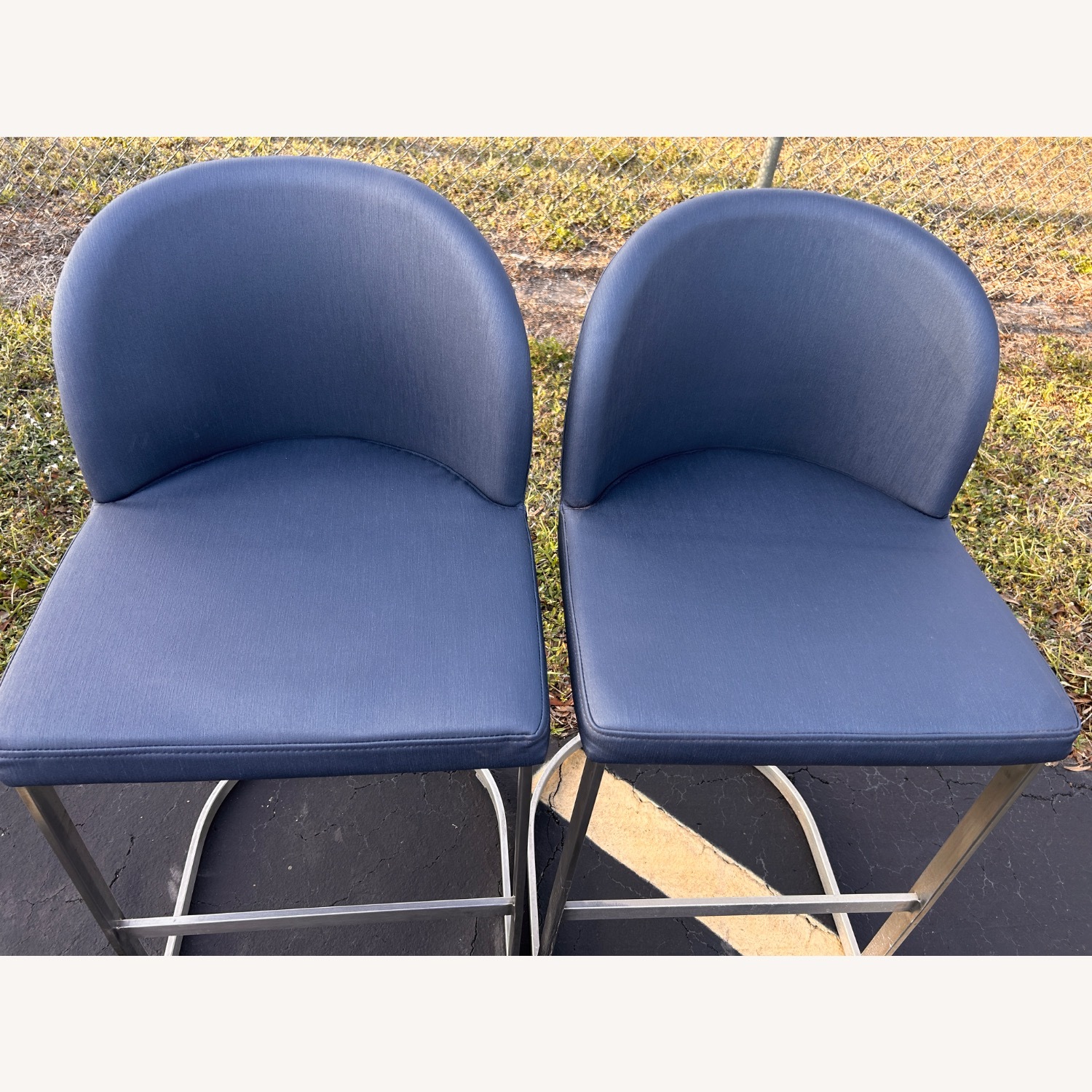 (4) Upholstered Metal Framed Counter Height Stools - image-6