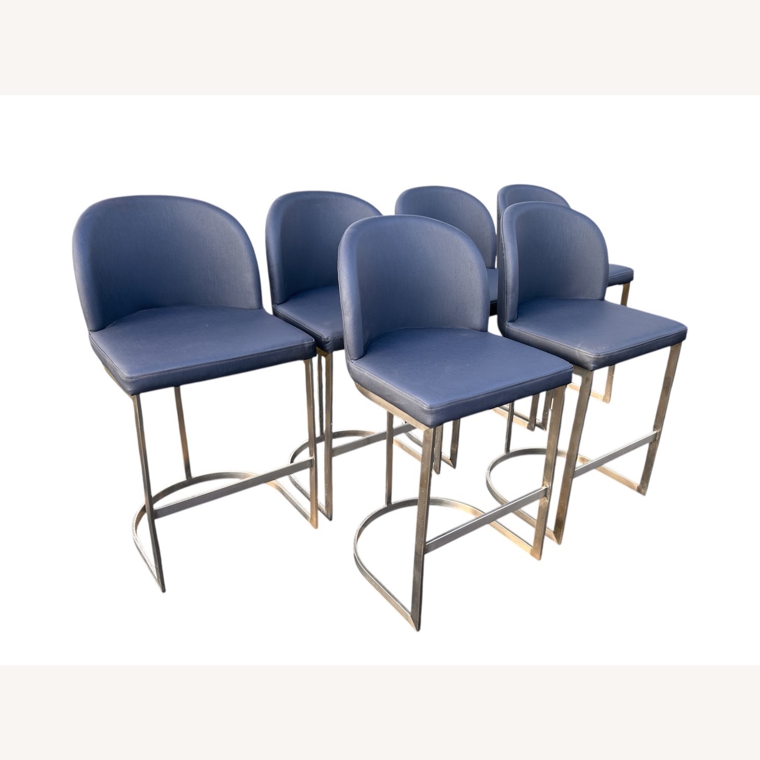 (6) Upholstered Metal Framed Counter Height Stools - image-10